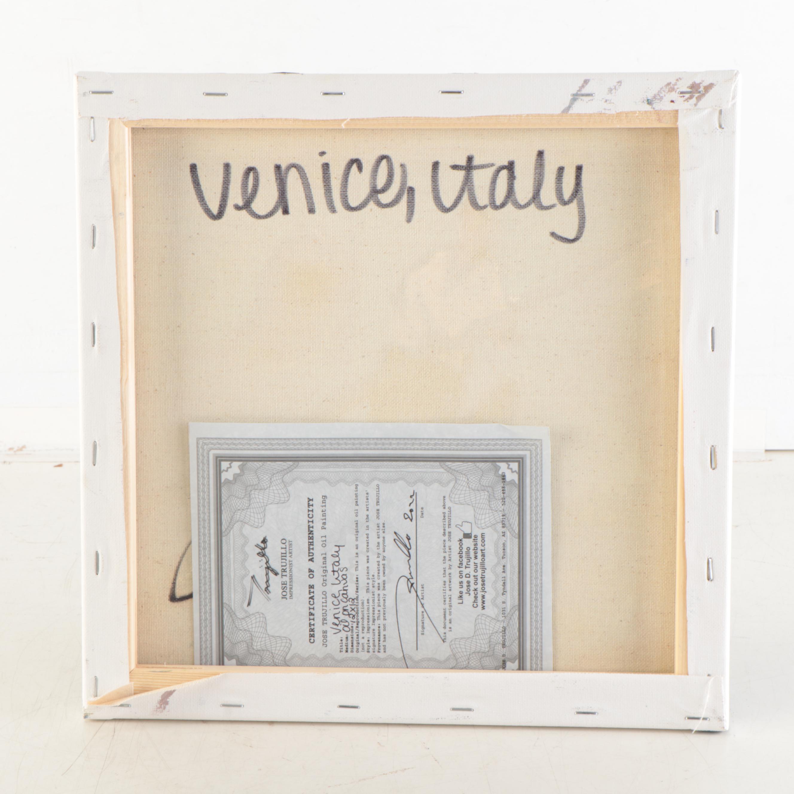 Jose Trujillo Oil Painting "Venice, Italy," 2022
