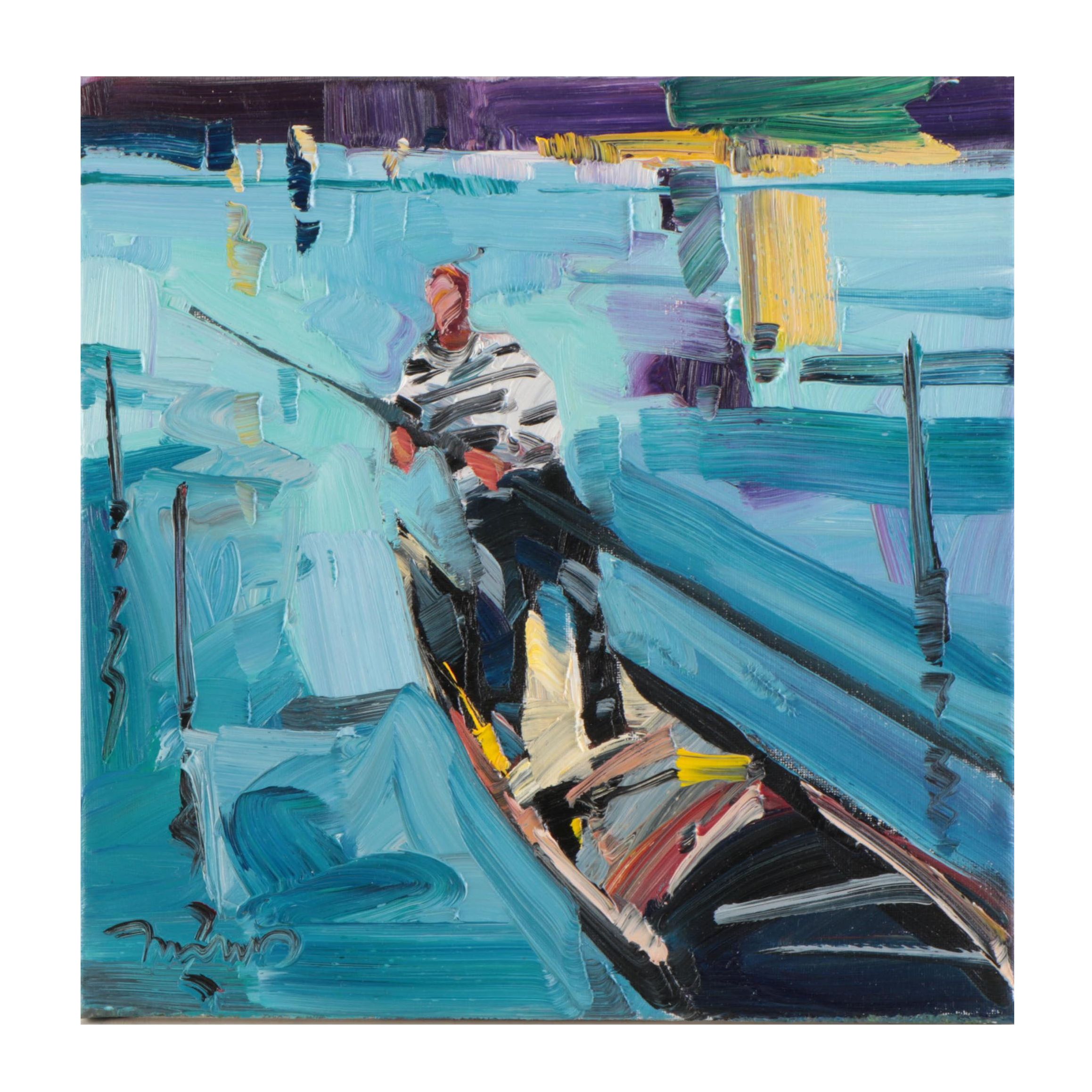 Jose Trujillo Oil Painting "Venice, Italy," 2022