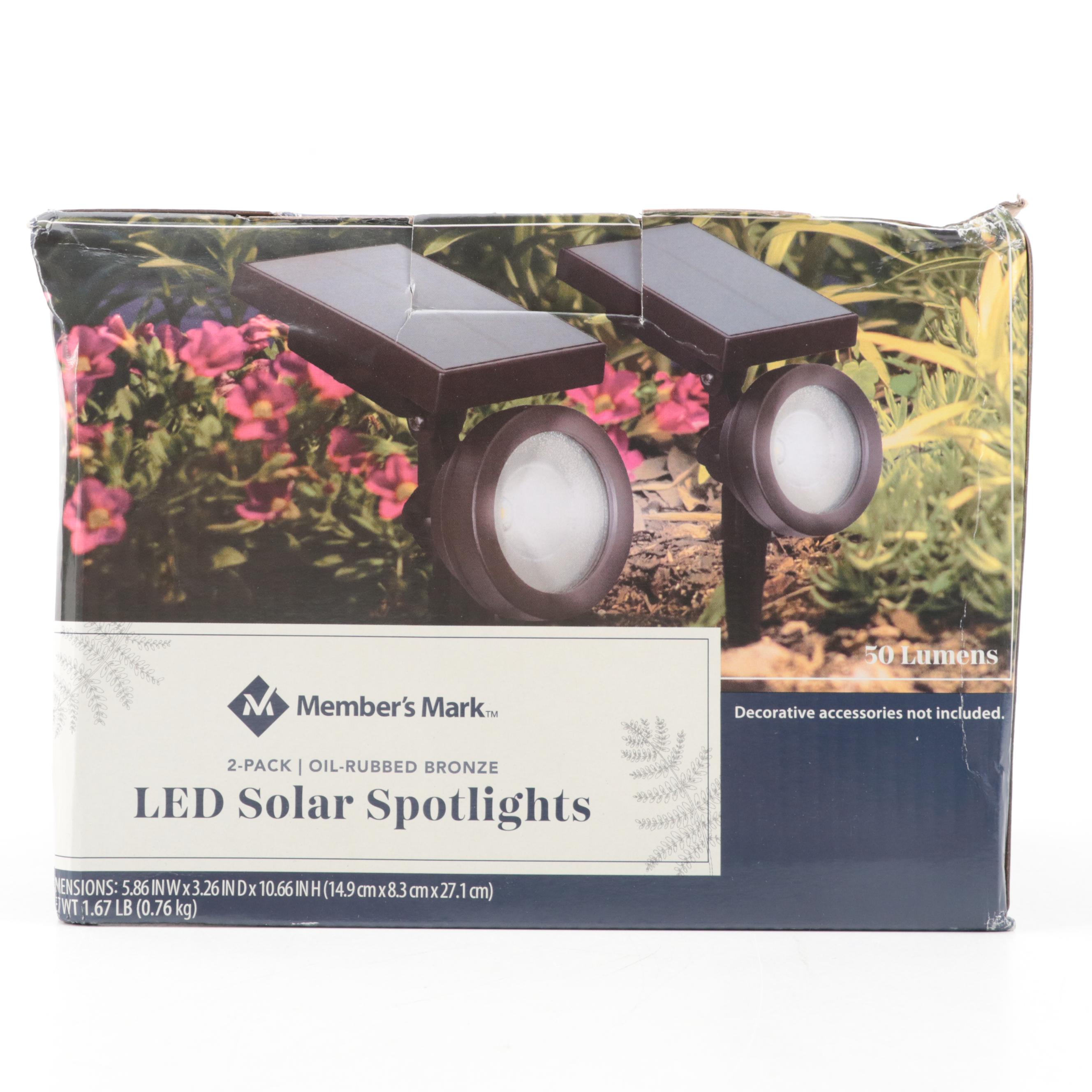 Member's Mark Oil Rubbed Bronze LED Solar Spotlights
