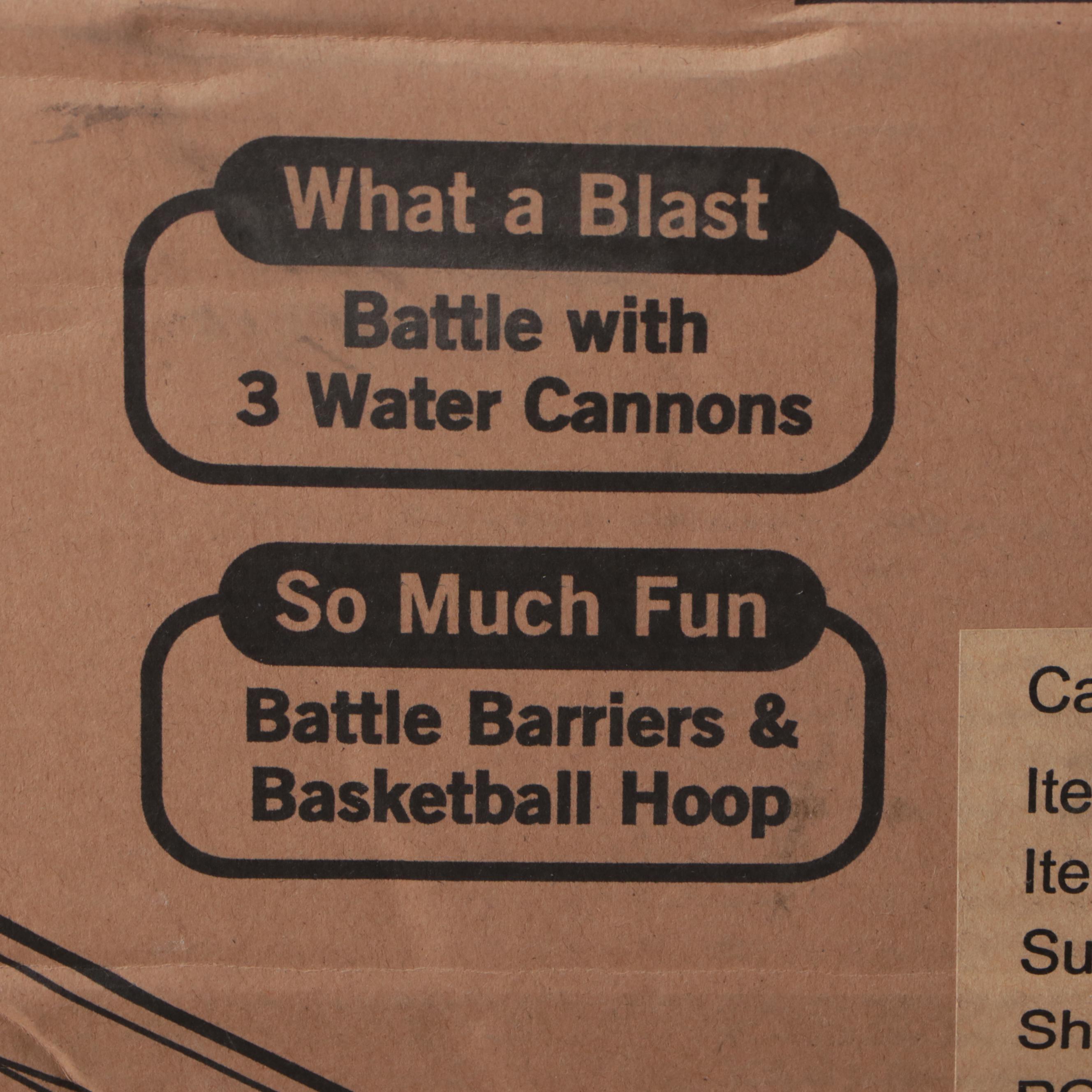 Banzai Battle Blast Adventure Park Inflatable Water Slide with Motor