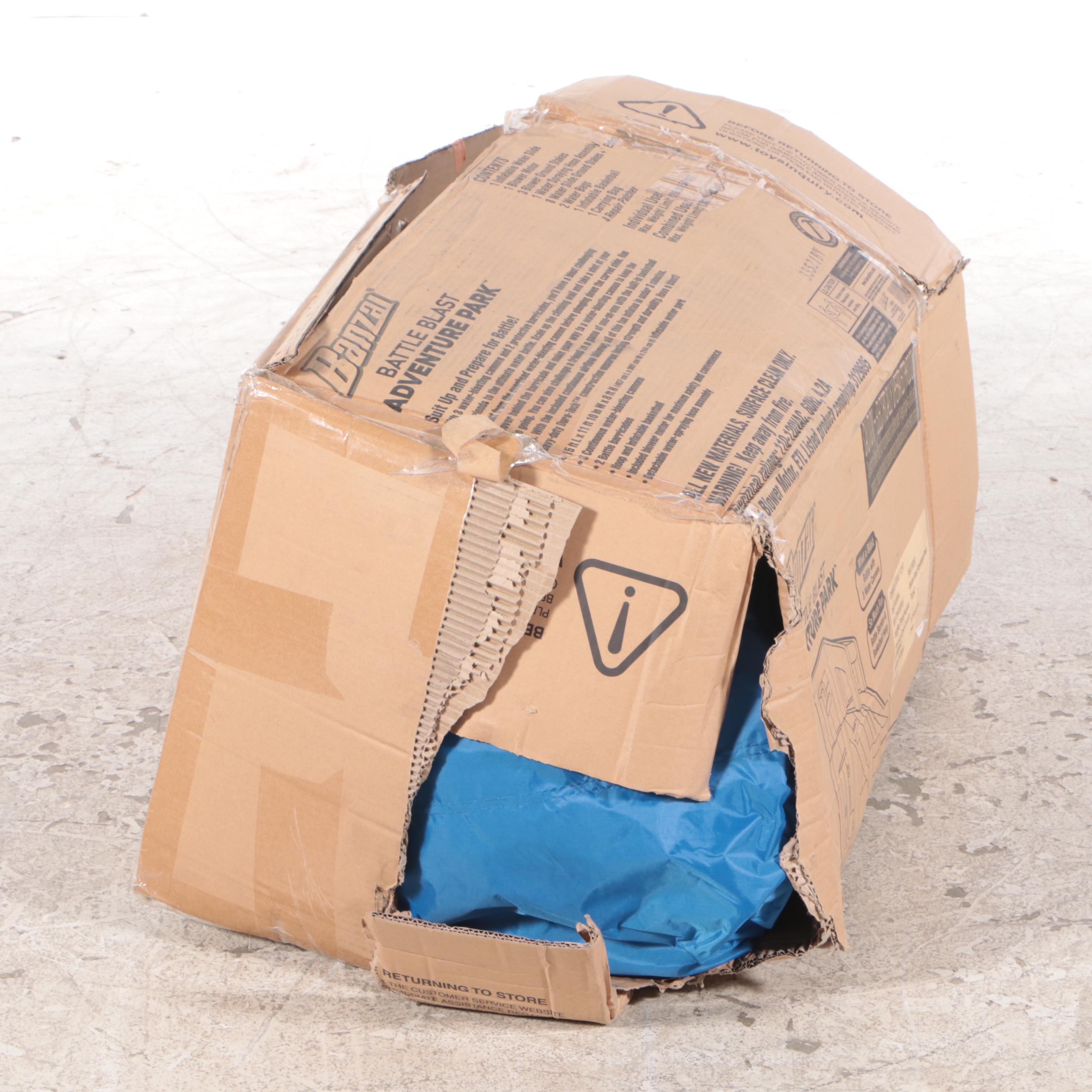 Banzai Battle Blast Adventure Park Inflatable Water Slide with Motor