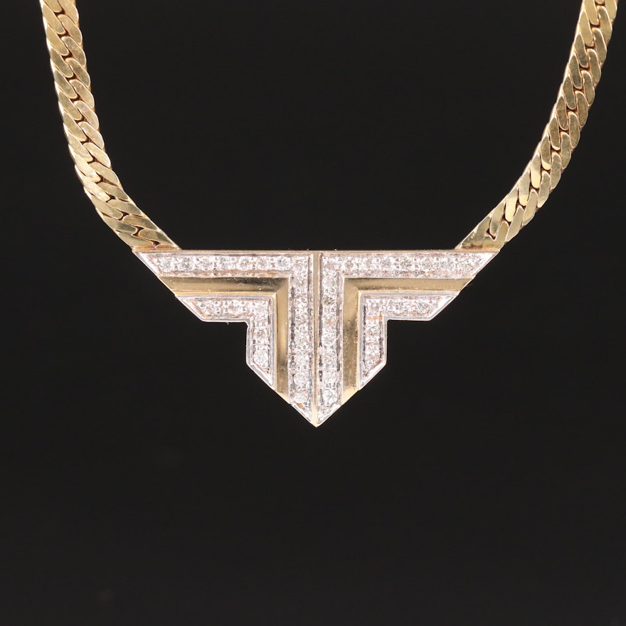 14K 0.75 CTW Diamond Necklace
