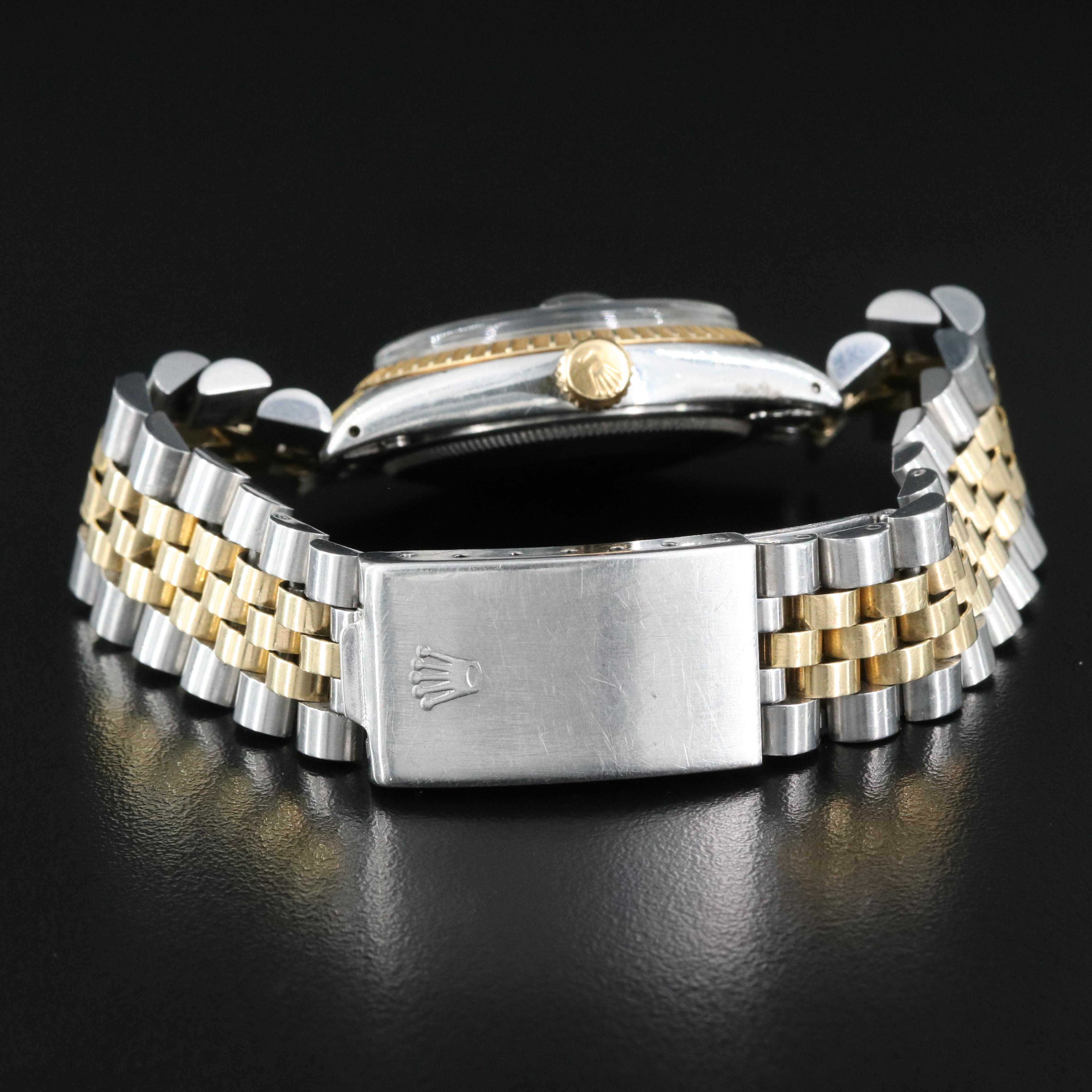 1979 Rolex Oyster Perpetual Date, Engine Turned Bezel Watch