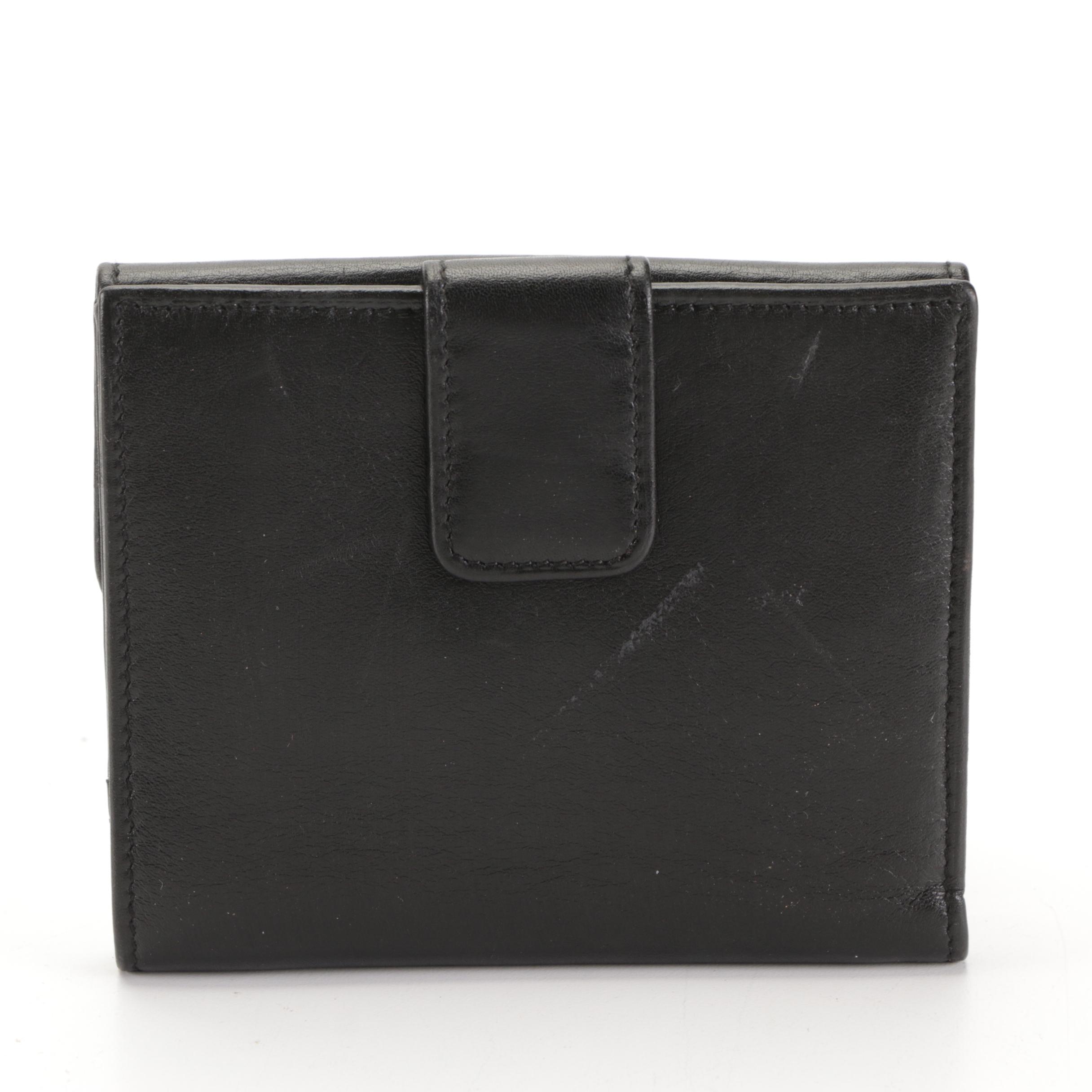 Gucci Mini Bamboo Rucksack Backpack and Wallet in Black Leather