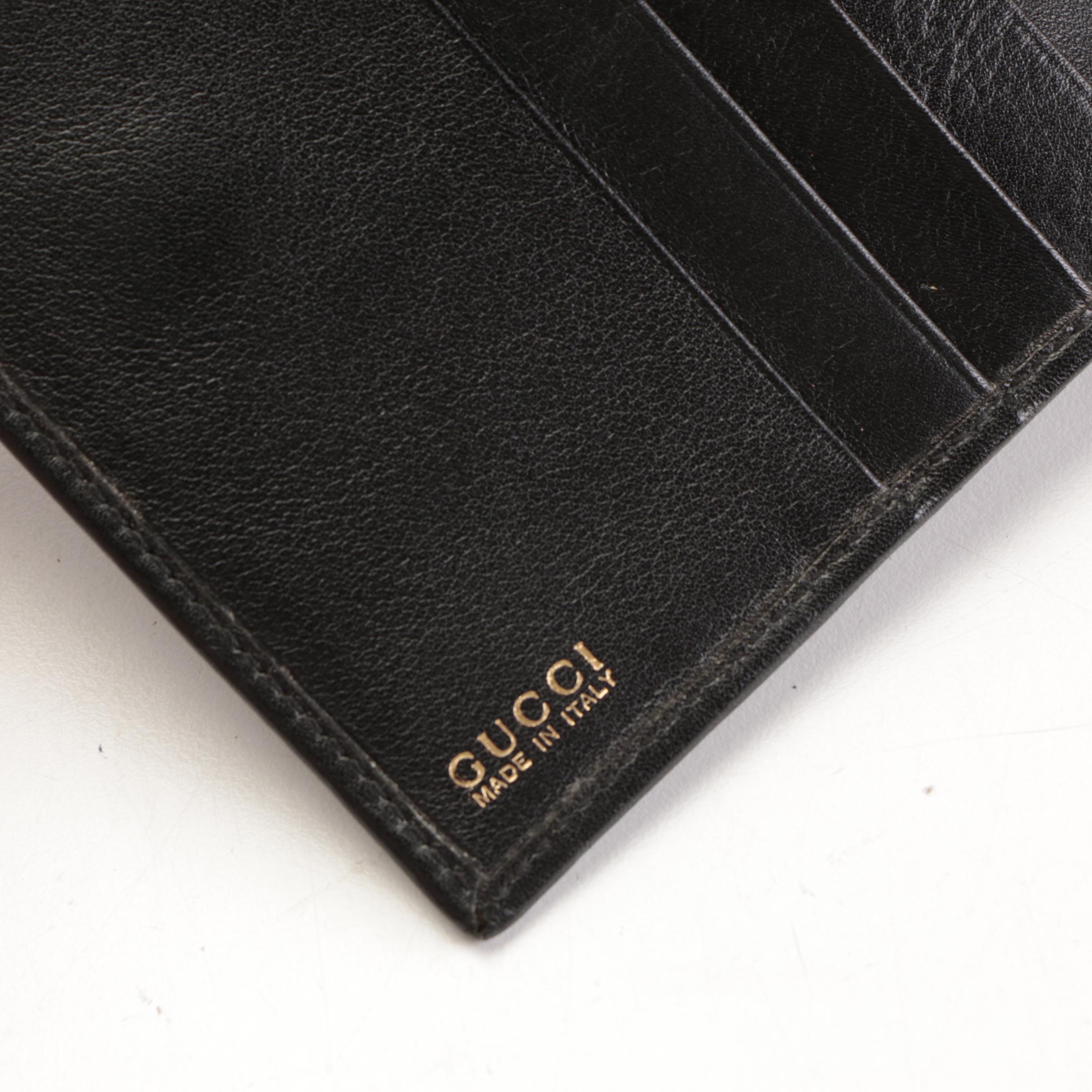 Gucci Mini Bamboo Rucksack Backpack and Wallet in Black Leather