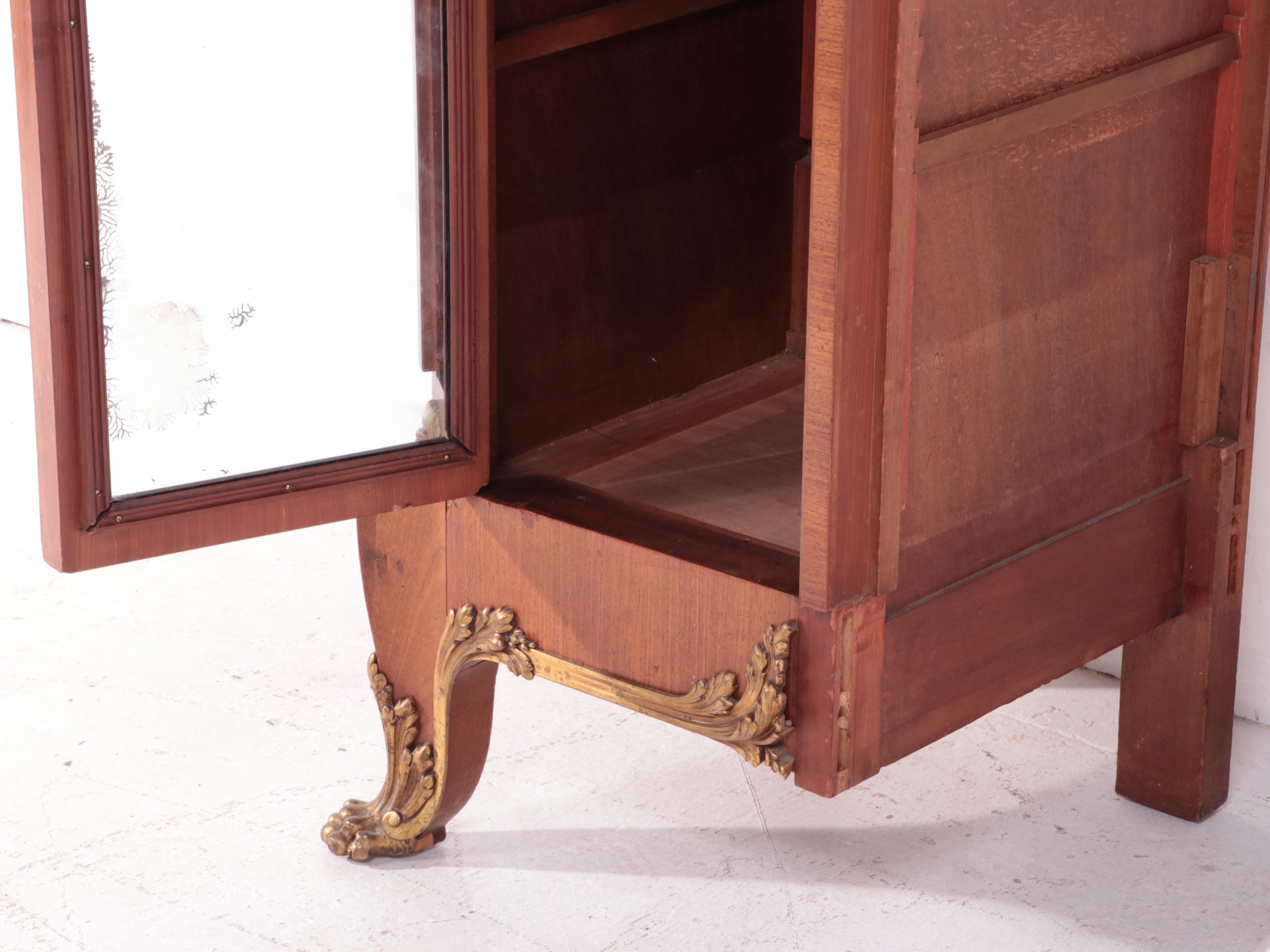 Large Louis XV Style Gilt Metal-Mounted Kingwood and Parquetry Bibliothèque