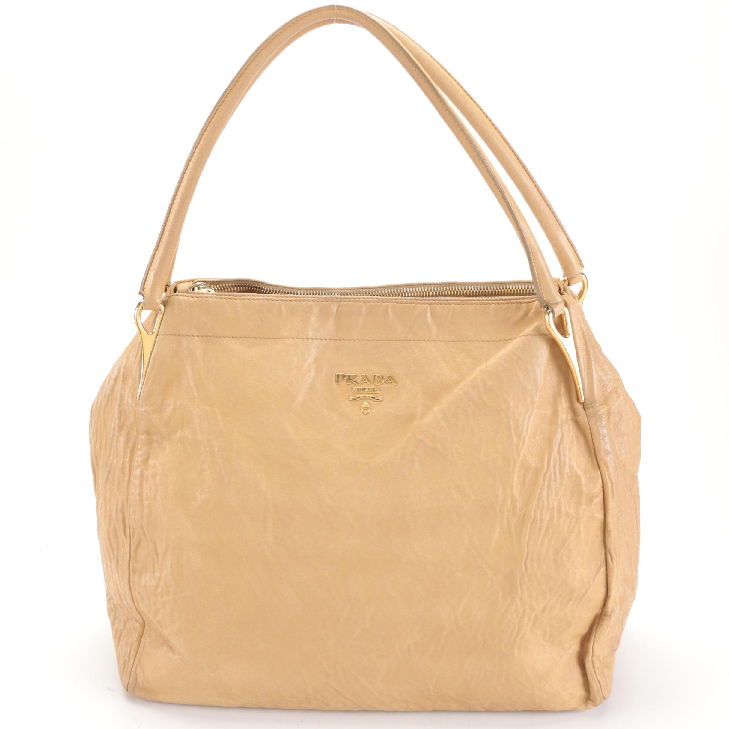 Prada Leather Zip Tote