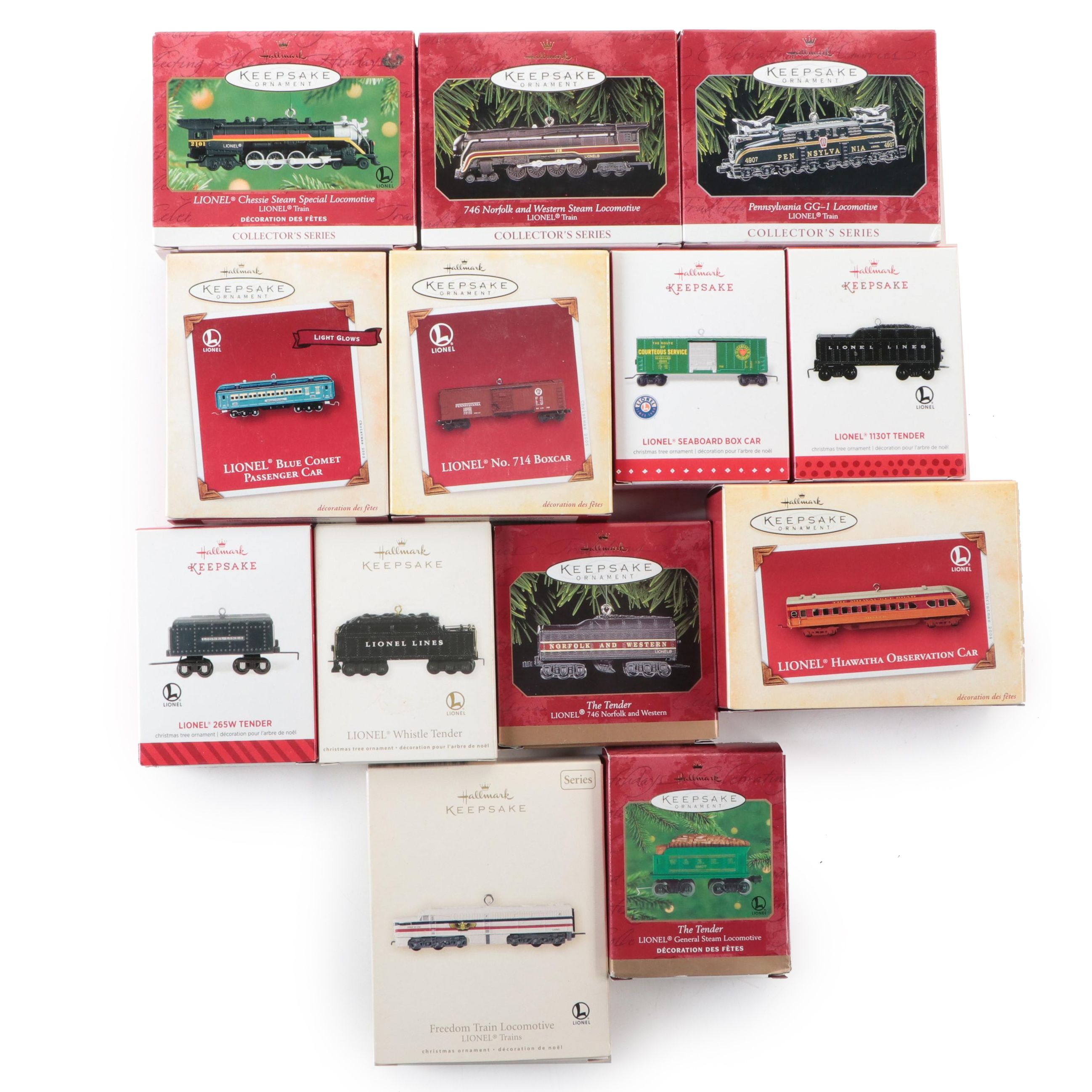 Hallmark Keepsake Metal Lionel Train Christmas Ornaments