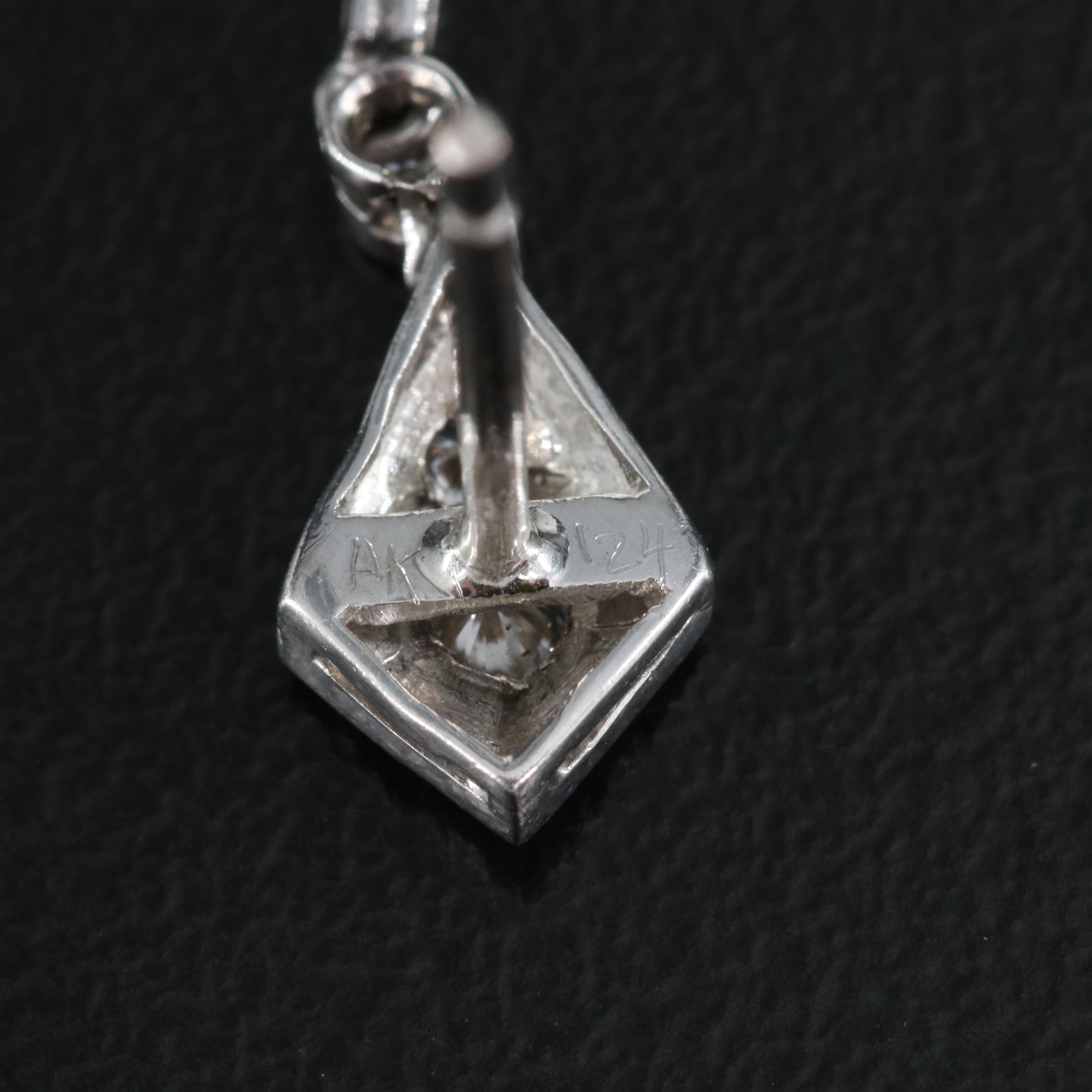 Art Deco Style 18K 2.55 CTW Diamond and Ruby Pendulum Earrings