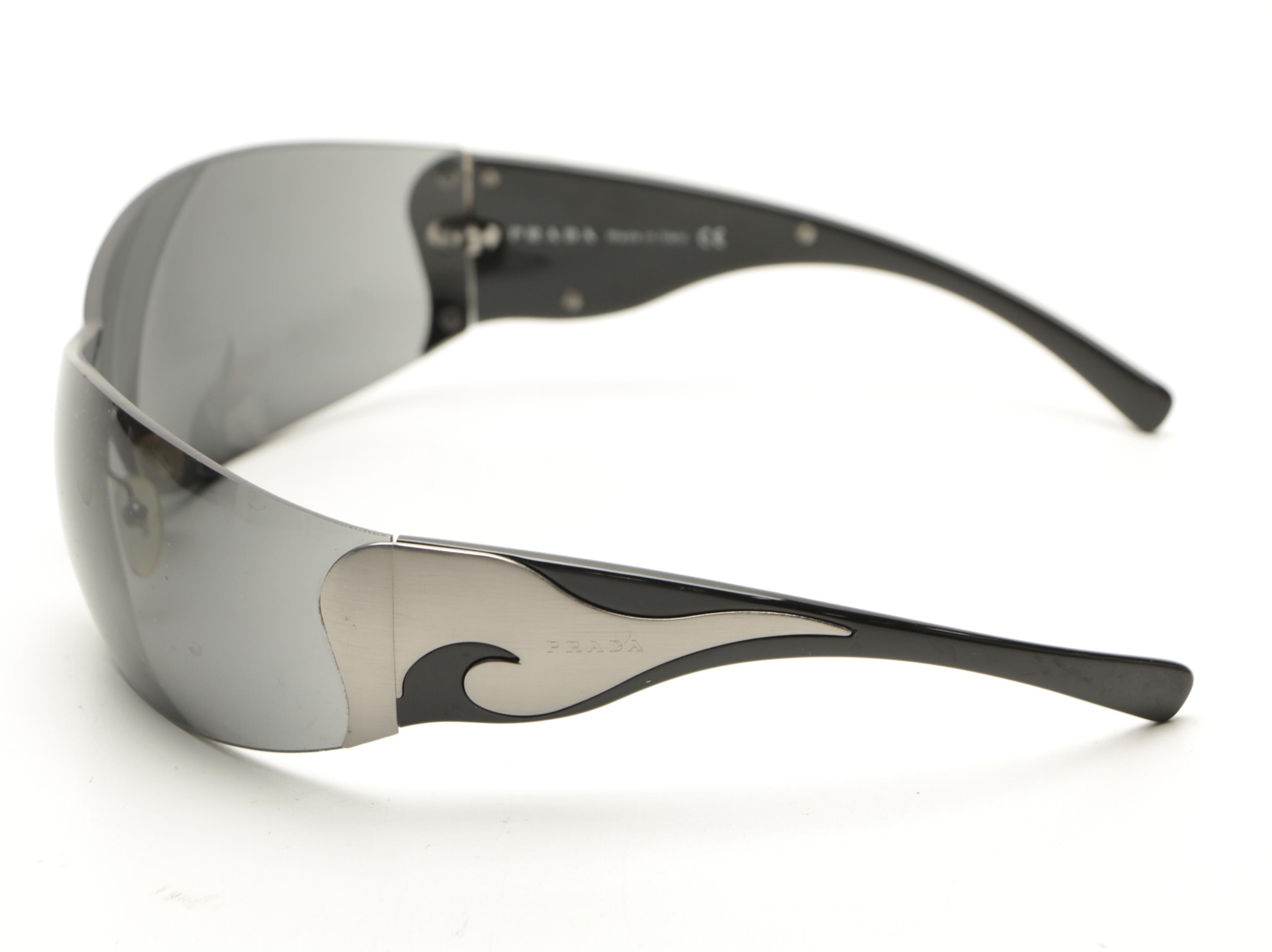 Prada SPR58F Shield Sunglasses with Box