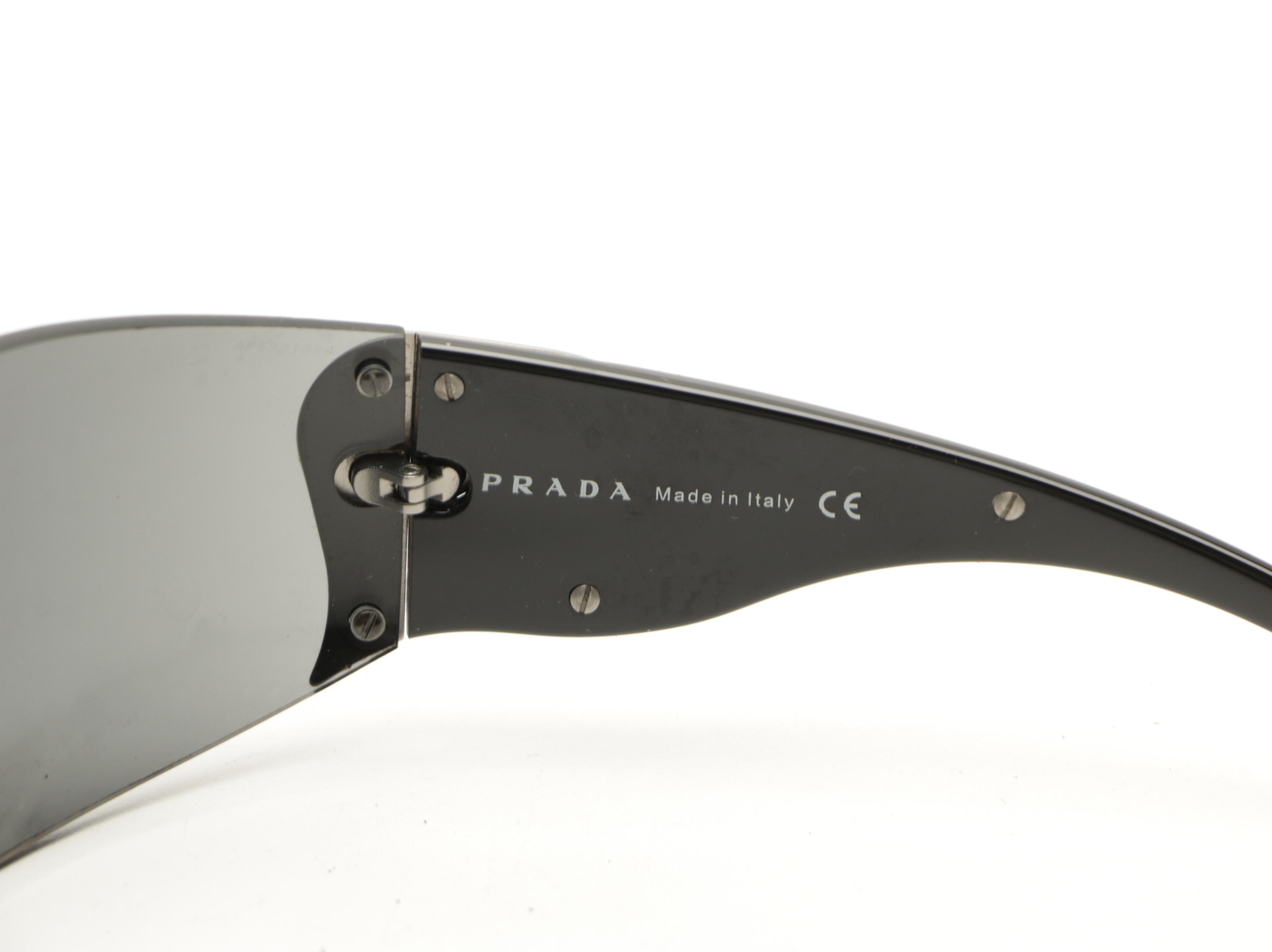 Prada SPR58F Shield Sunglasses with Box