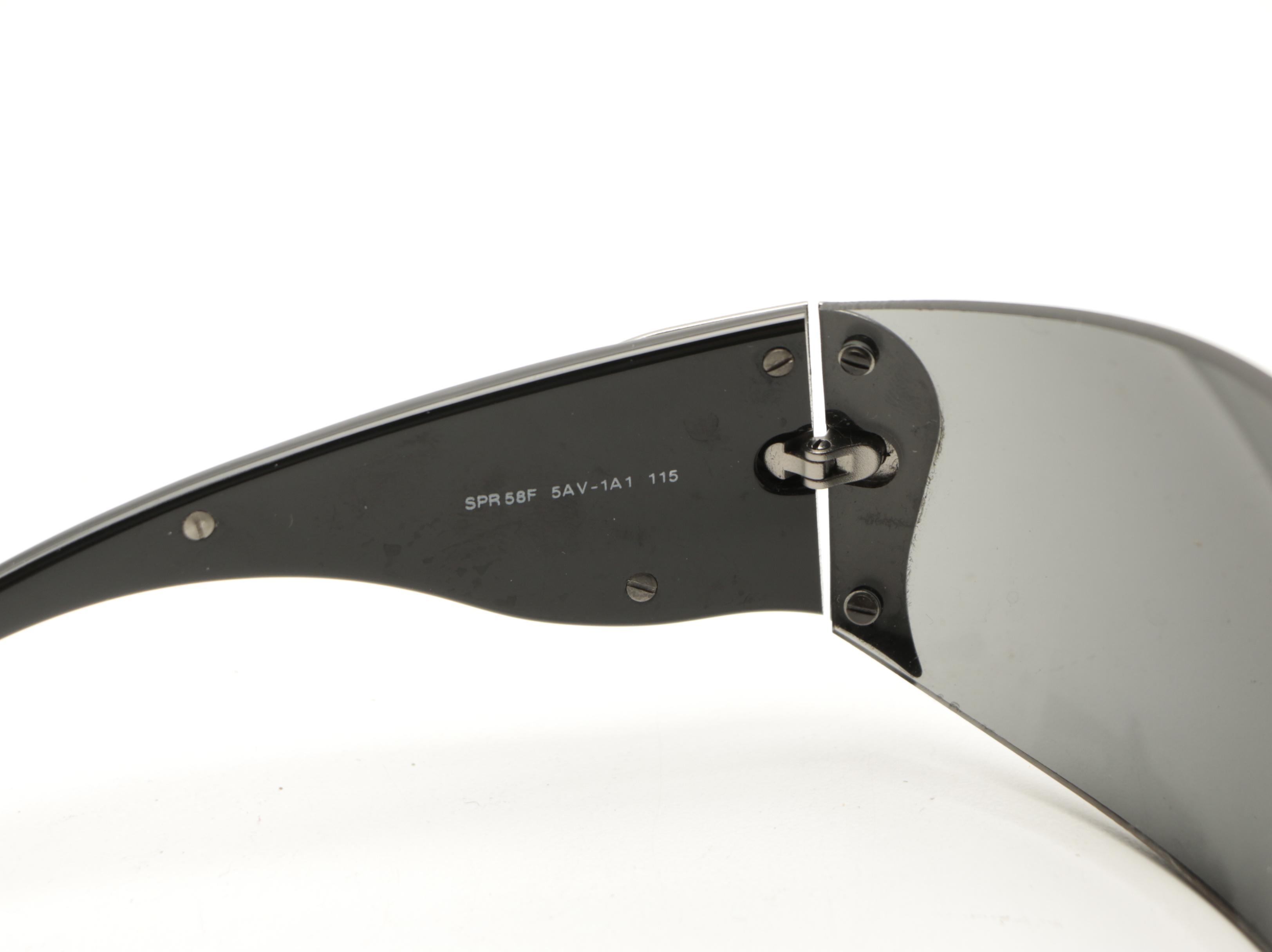 Prada SPR58F Shield Sunglasses with Box