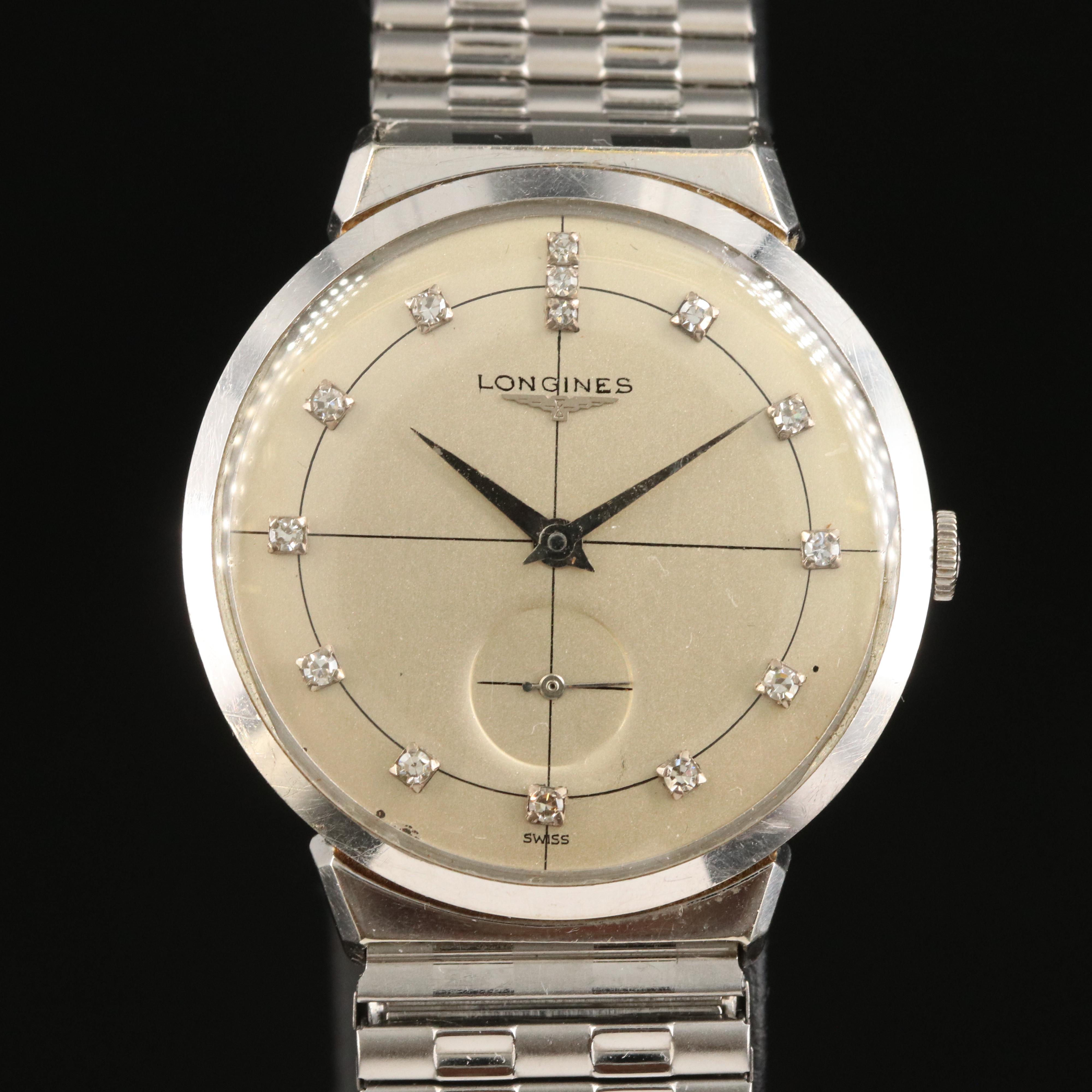 14K and Diamond Longines Vintage Watch