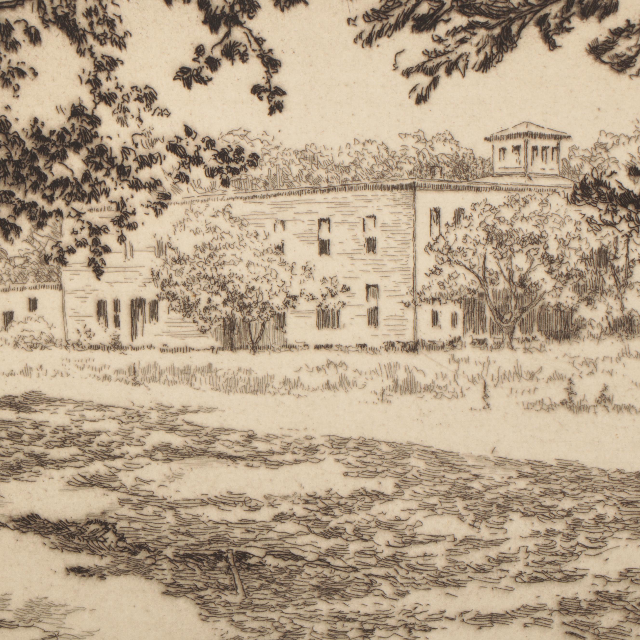 Lee Sturges Etchings Including "A Swiss Village"