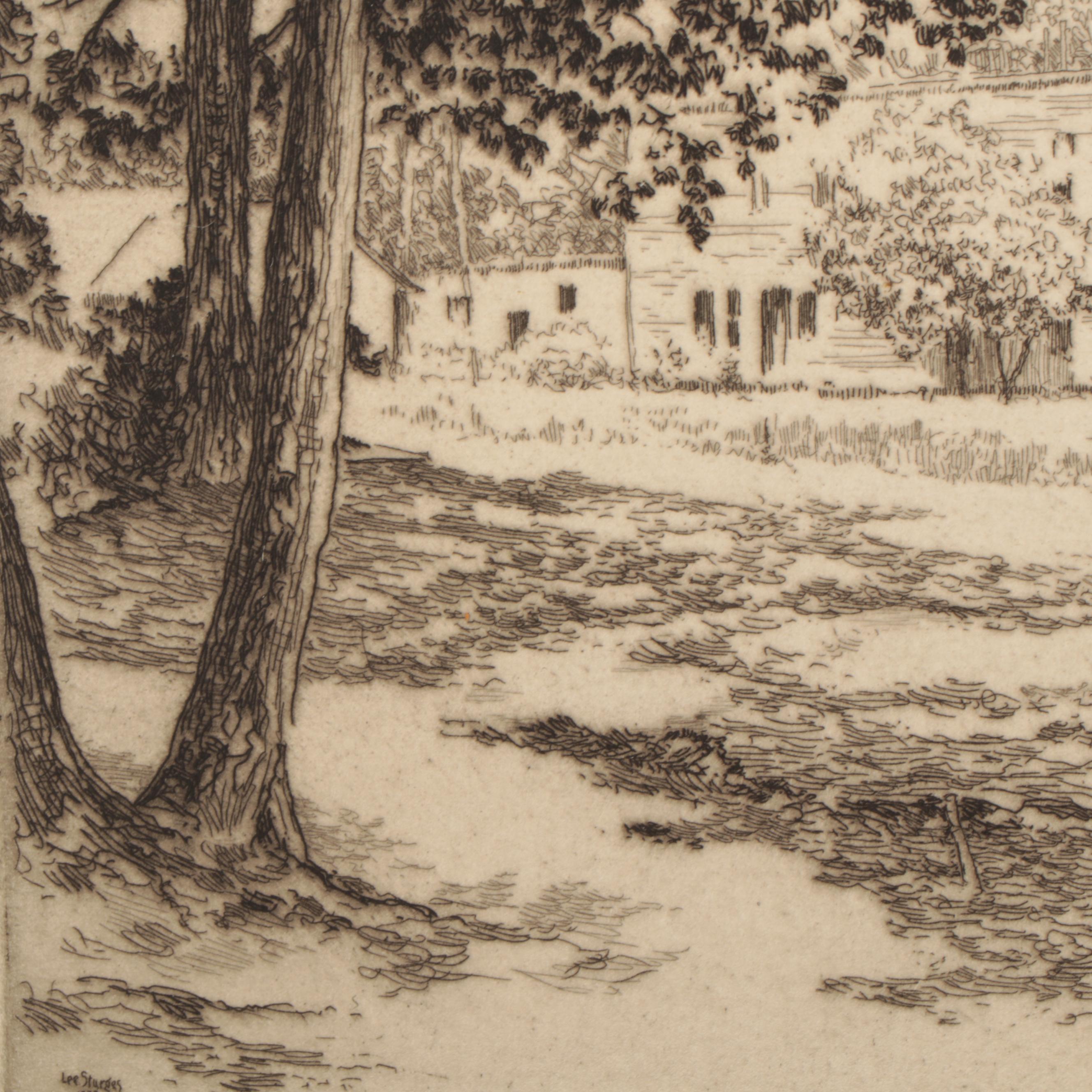Lee Sturges Etchings Including "A Swiss Village"