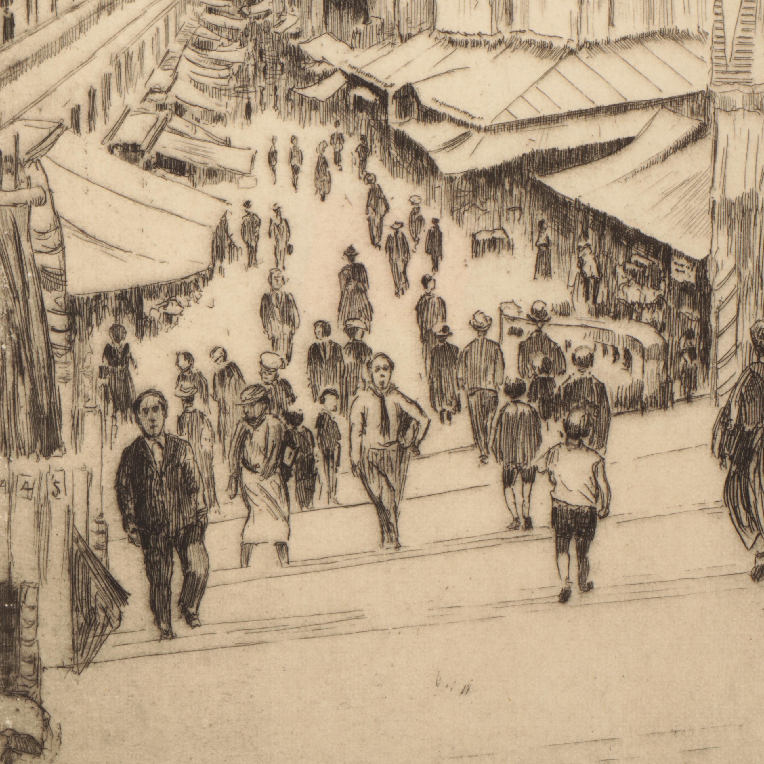 Lee Sturges Etchings Including "A Swiss Village"