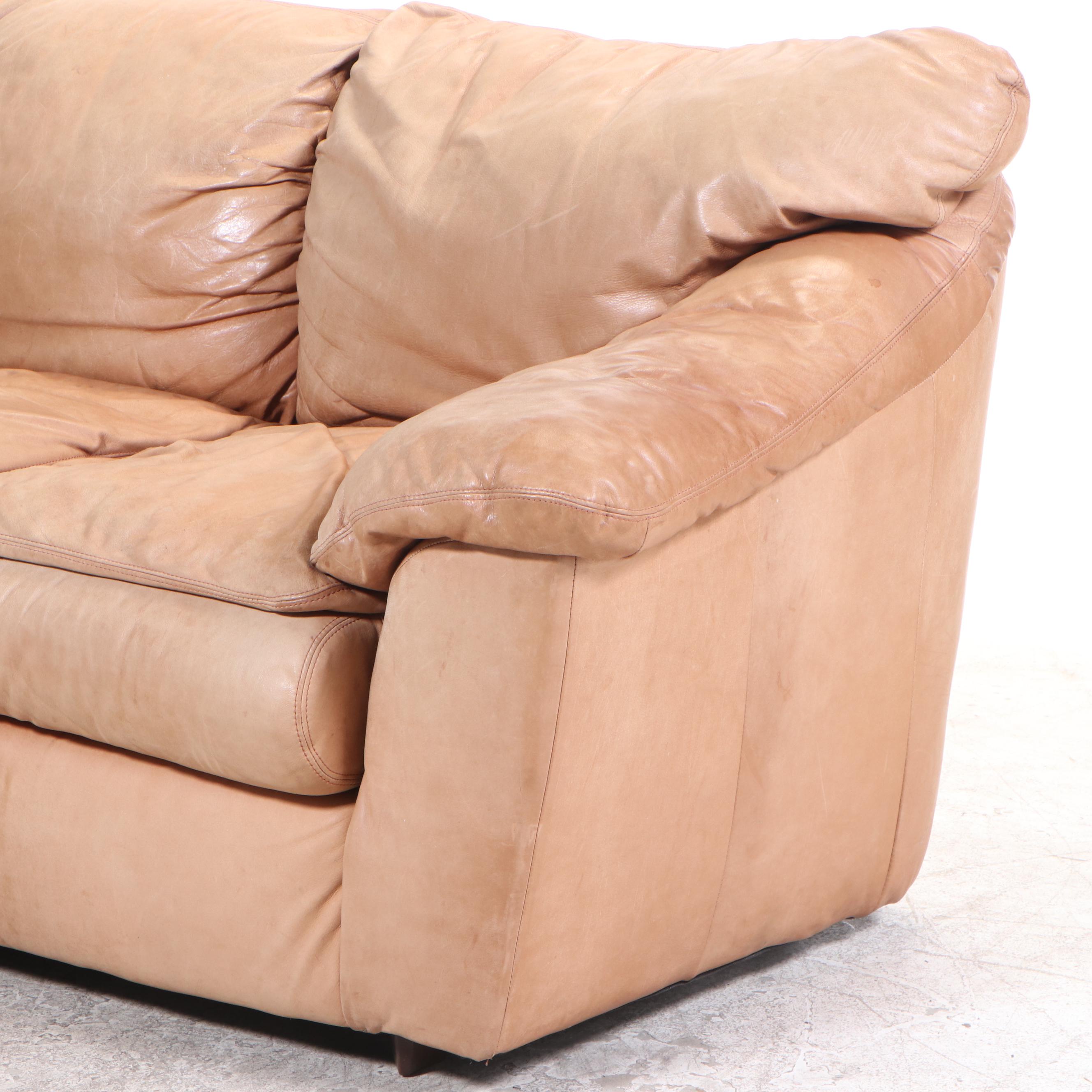 Viewpoint Leather Works Three-Seat Leather Sofa