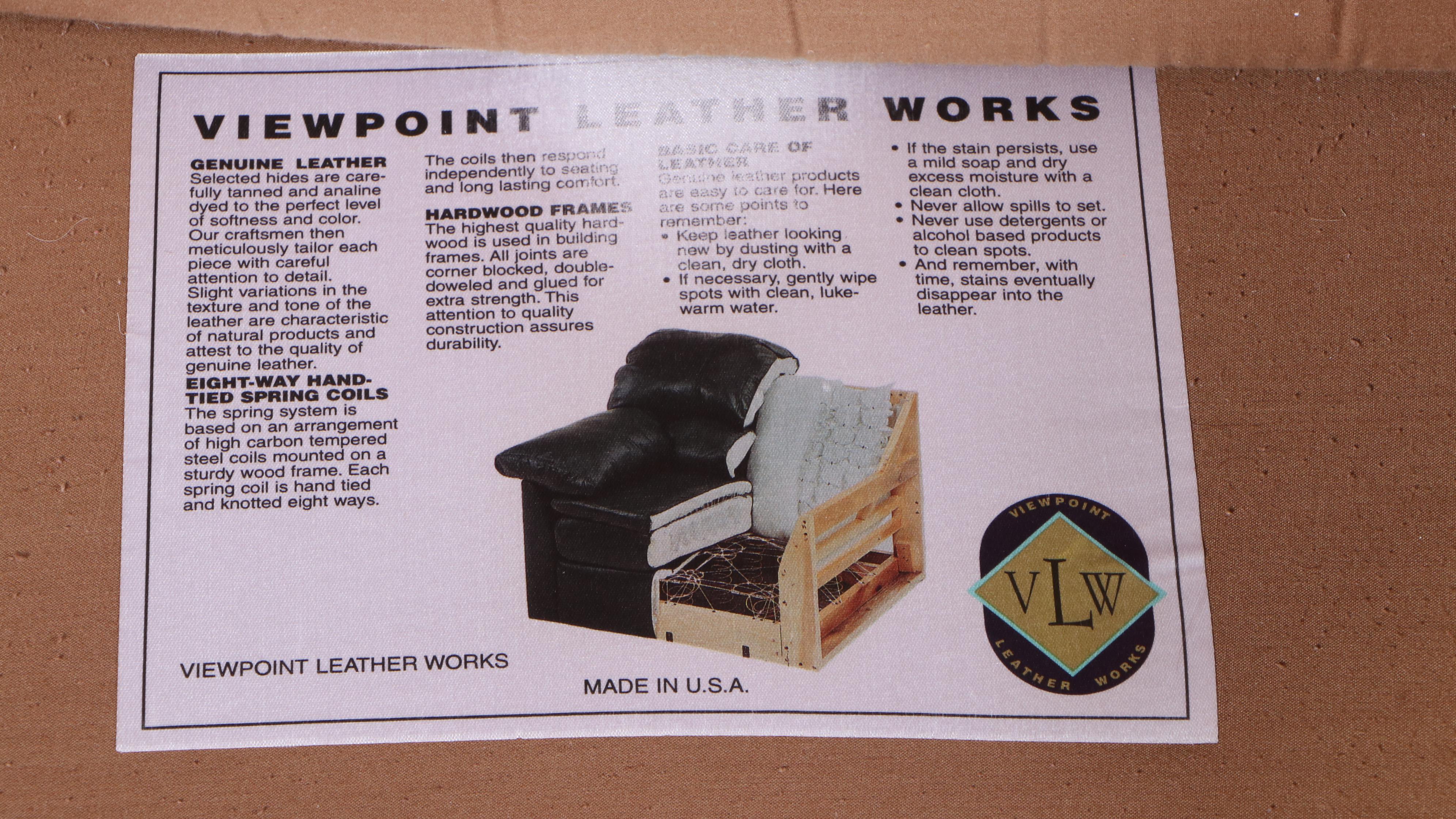 Viewpoint Leather Works Three-Seat Leather Sofa