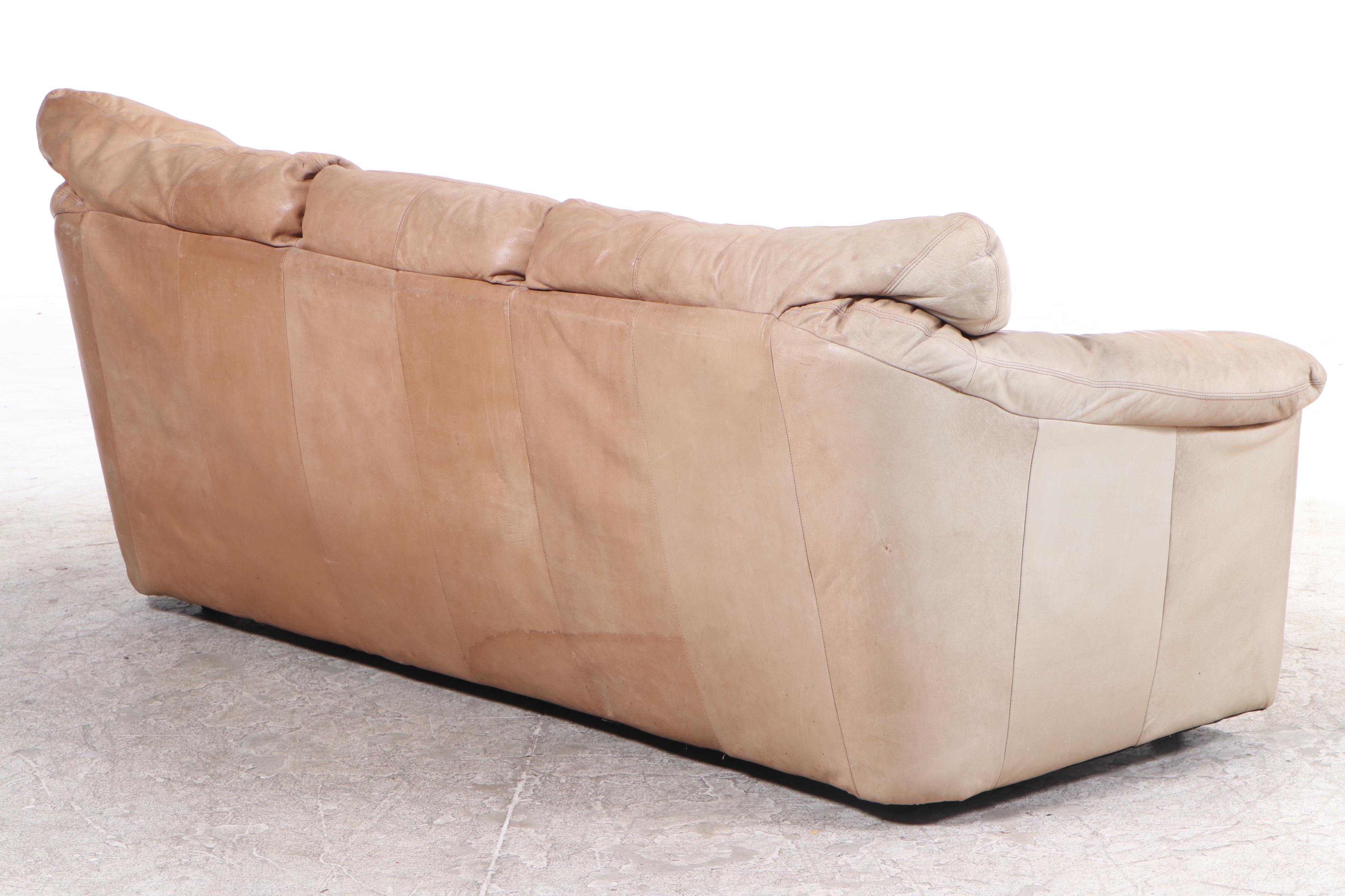 Viewpoint Leather Works Three-Seat Leather Sofa