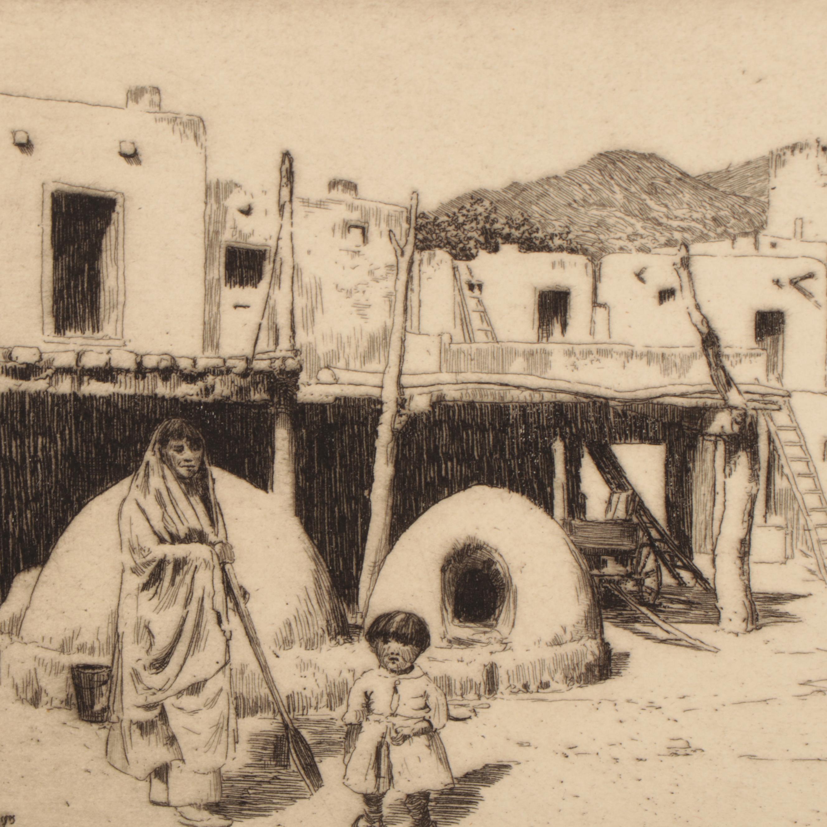 Lee Sturges Etchings Including "A Hopi Madonna"