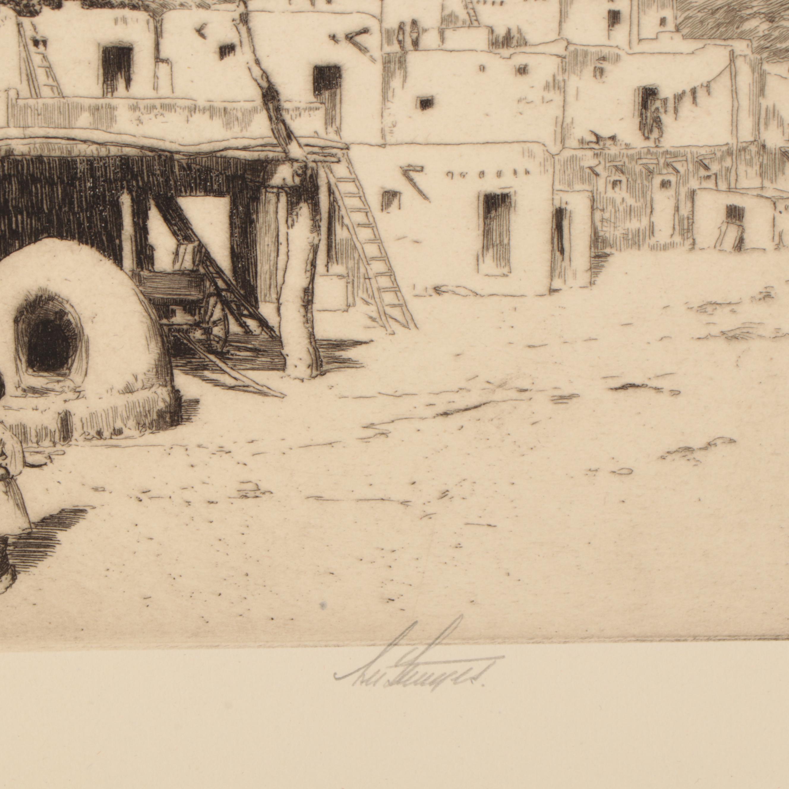 Lee Sturges Etchings Including "A Hopi Madonna"