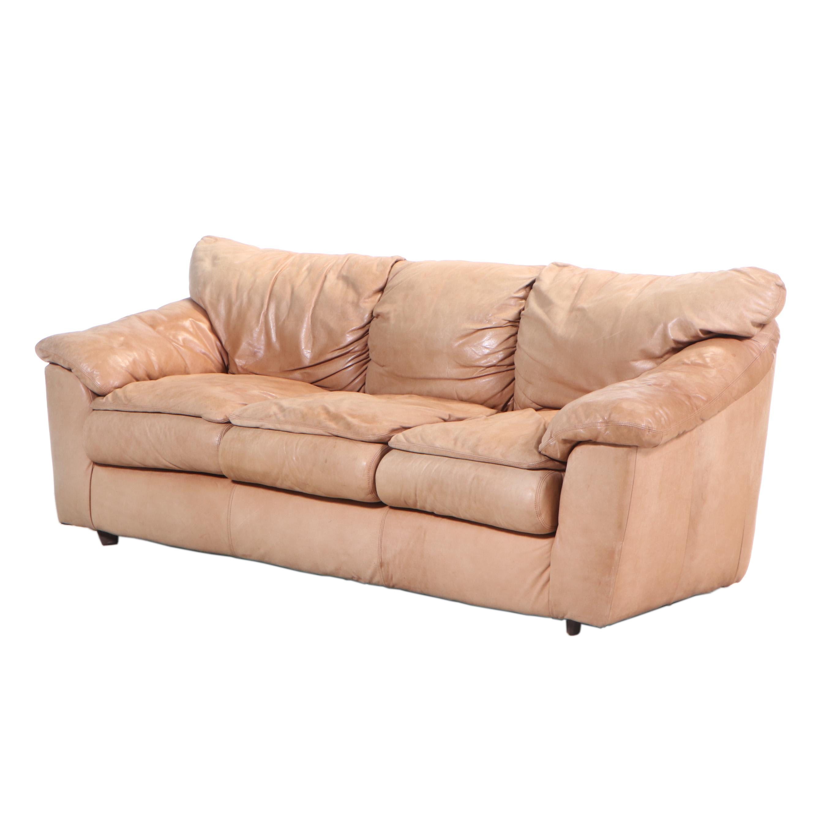 Viewpoint Leather Works Three-Seat Leather Sofa