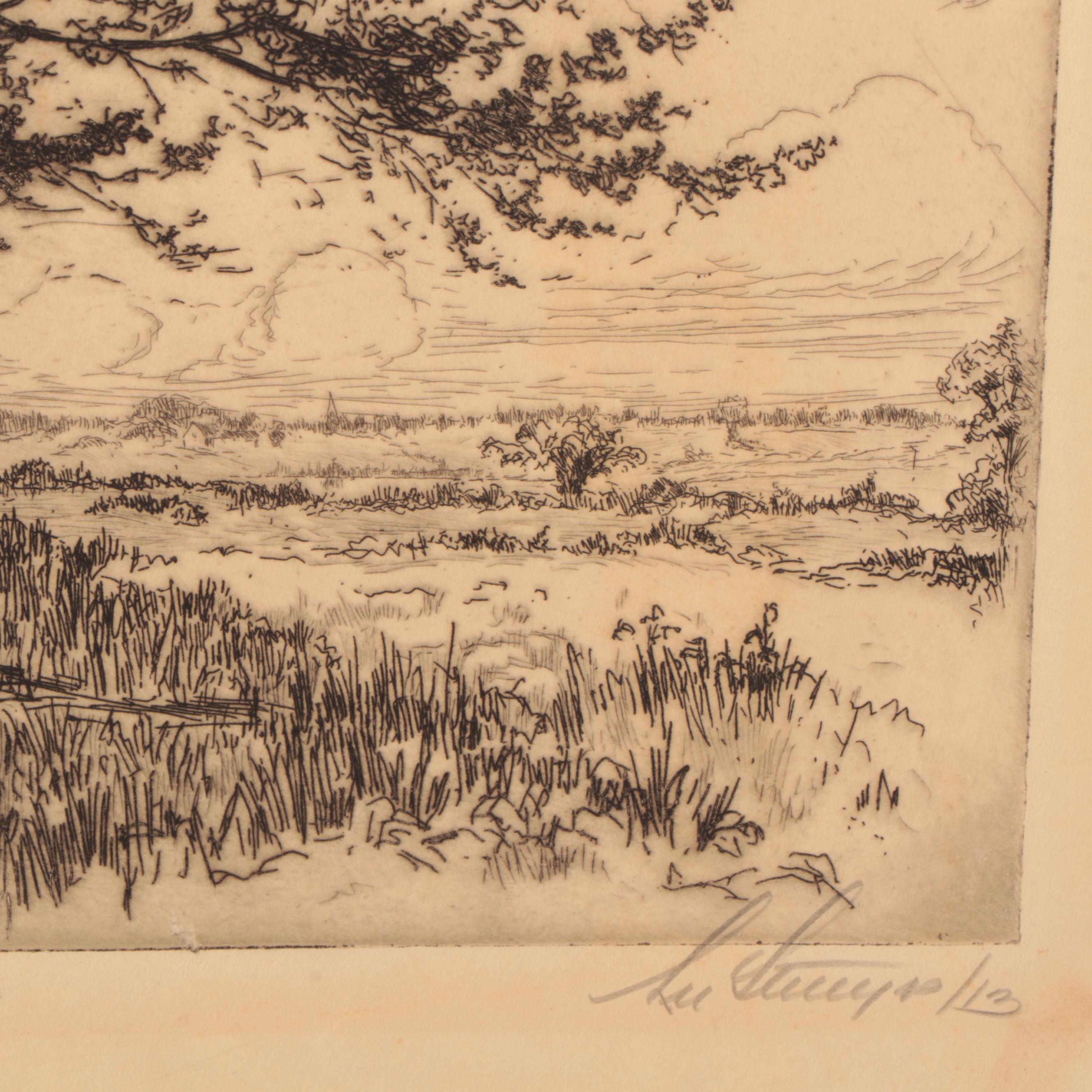 Lee Sturges Etchings Including "The Trail Riders," Early 20th Century