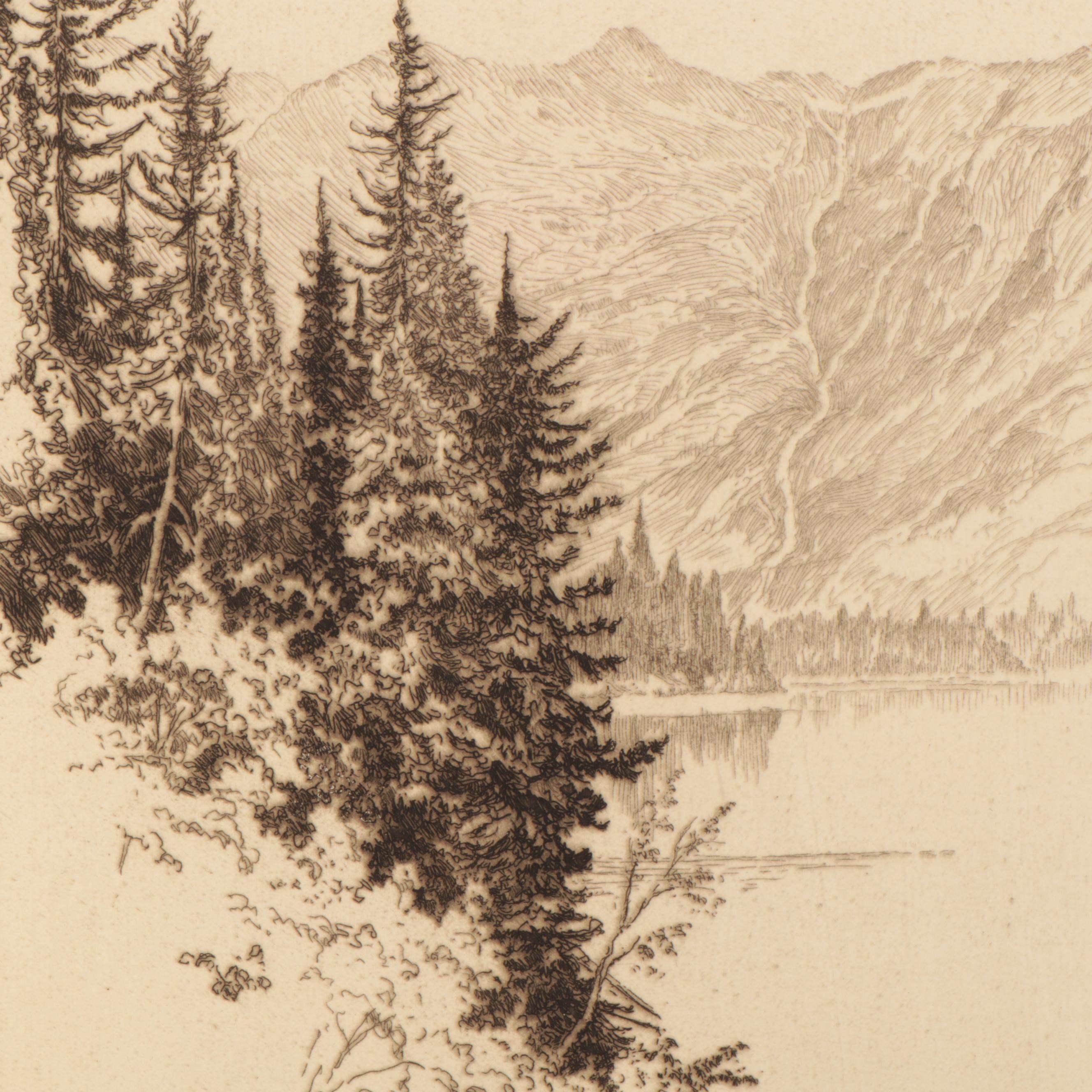 Lee Sturges Etchings Including "The Trail Riders," Early 20th Century