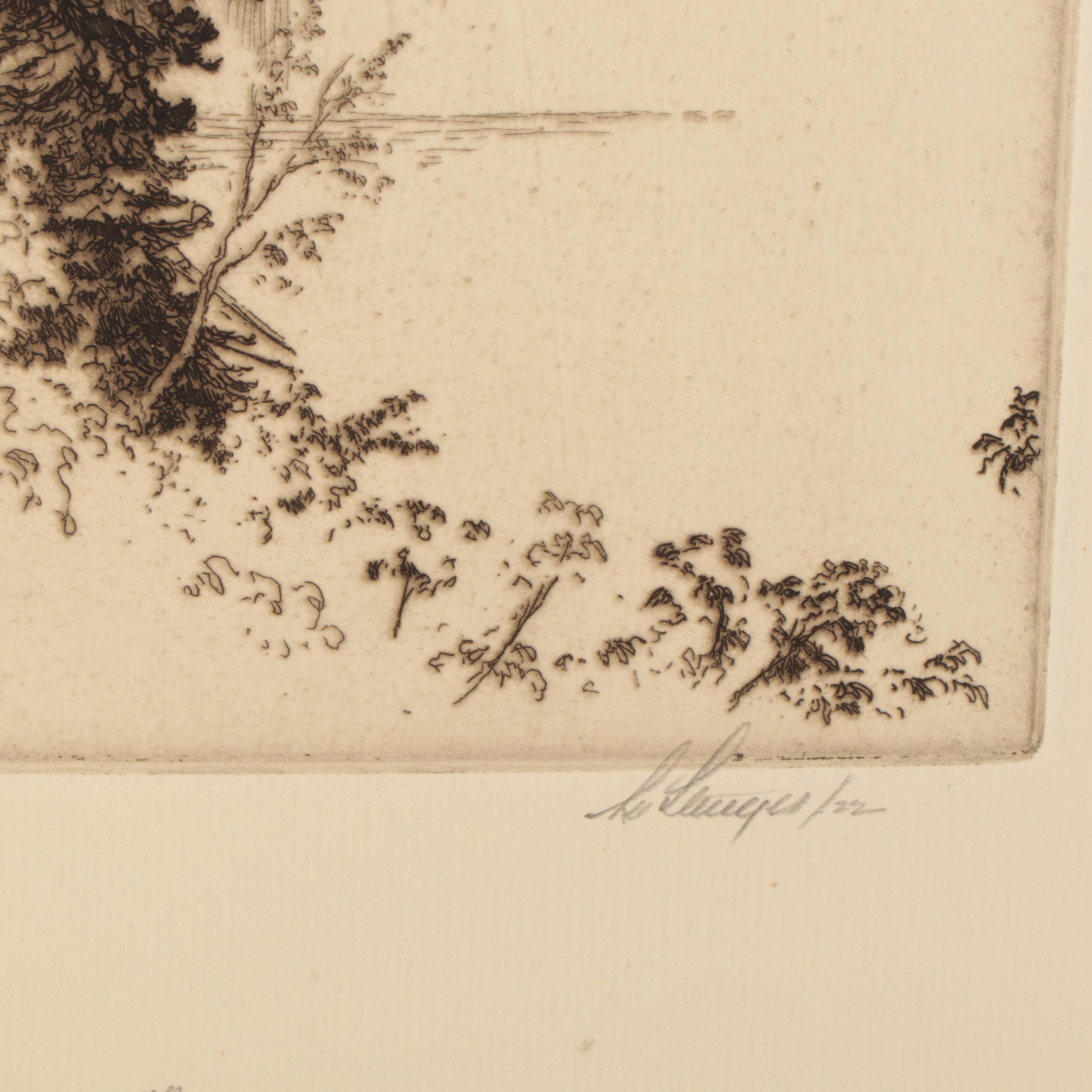 Lee Sturges Etchings Including "The Trail Riders," Early 20th Century