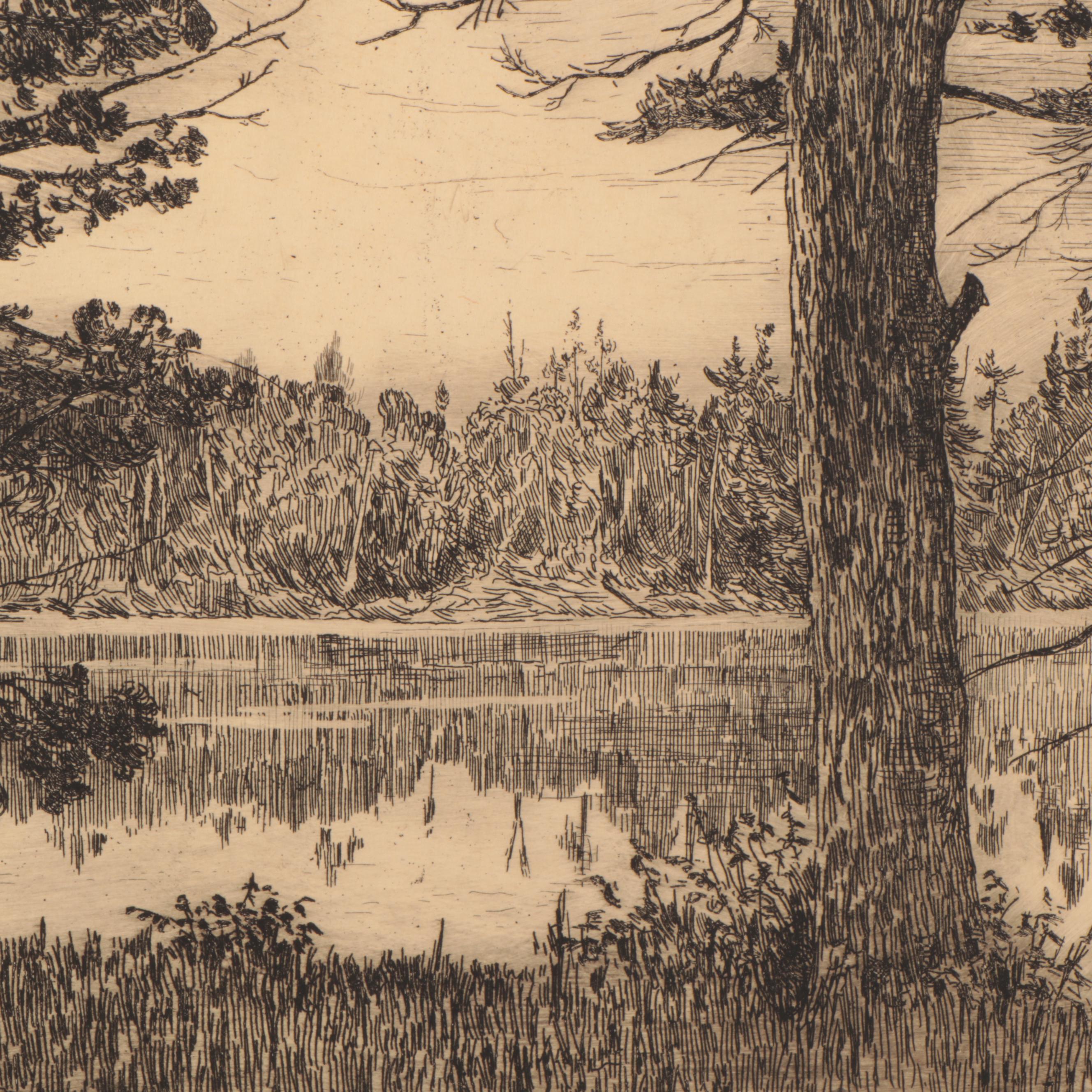 Lee Sturges Etchings Including "The Trail Riders," Early 20th Century