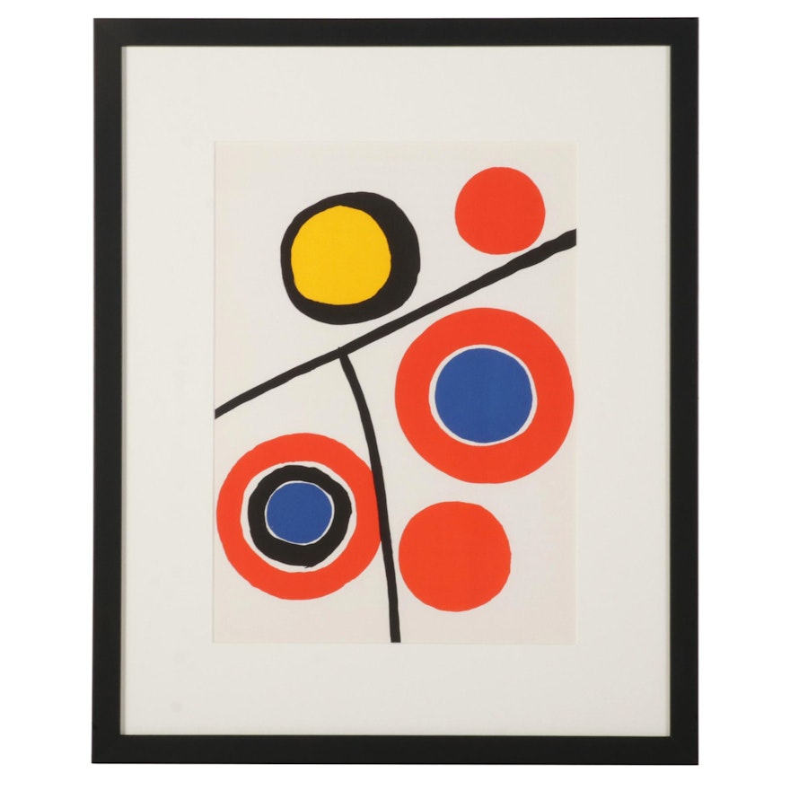 Alexander Calder Color Lithograph for "Derrière le Miroir," 1973