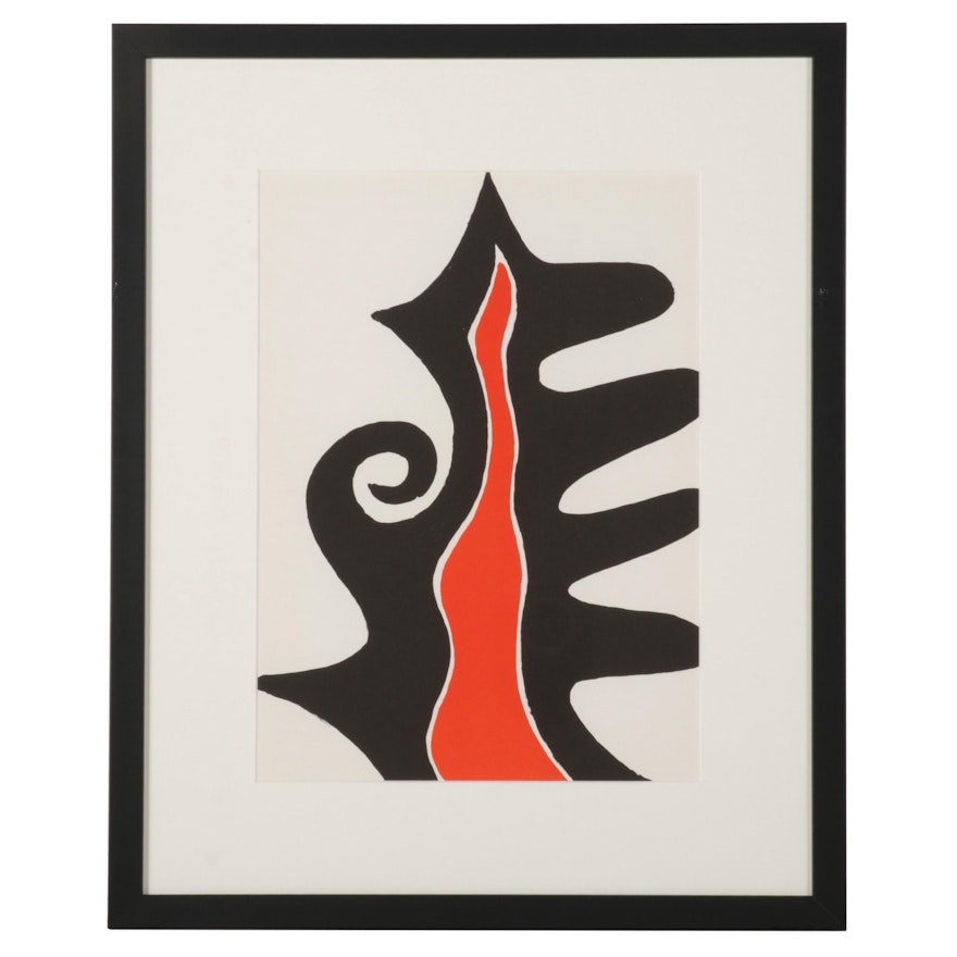 Alexander Calder Color Lithograph for "Derrière le Miroir," 1973