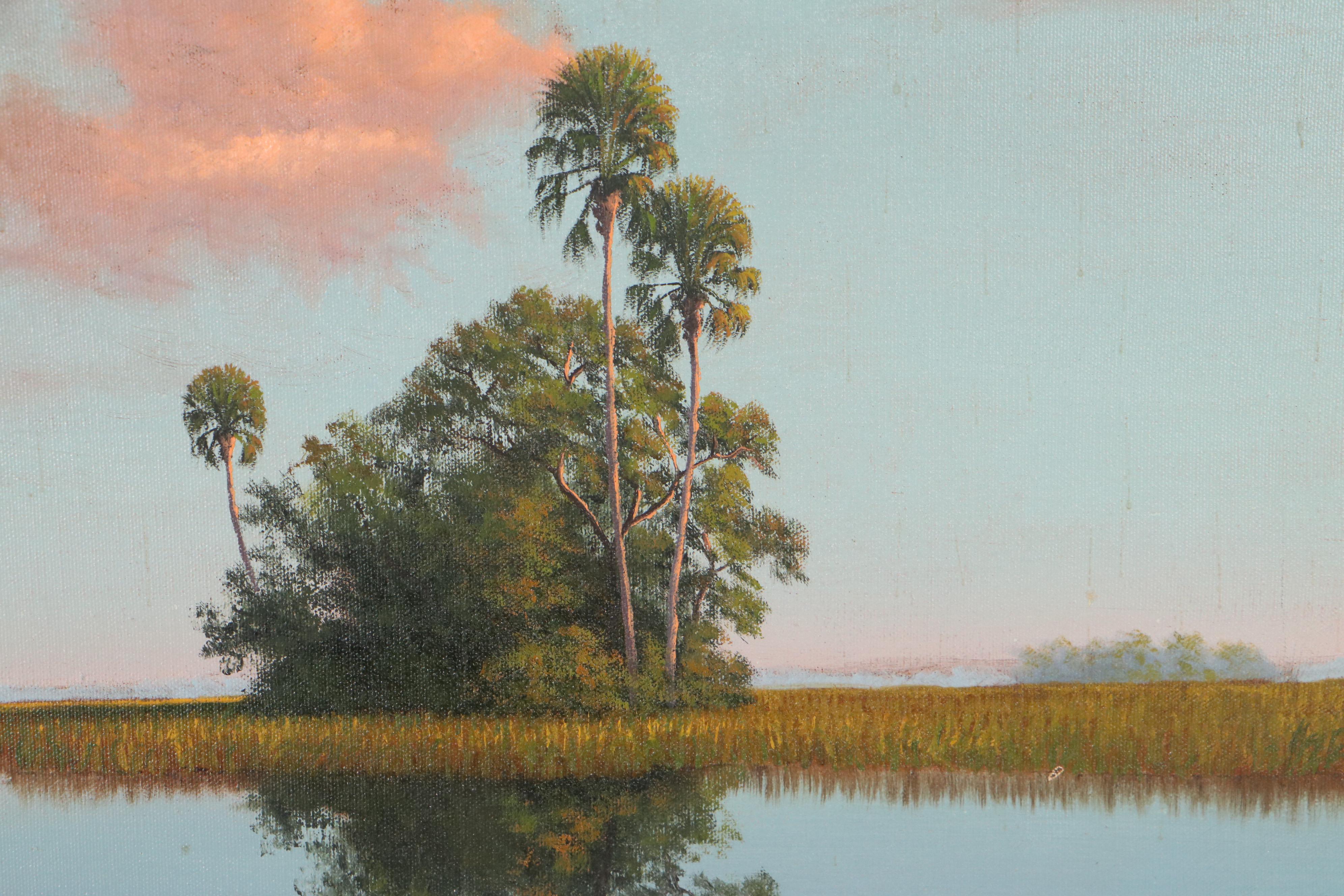 Ellis Buckner Floridian Highwaymen Landscape Oil Painting