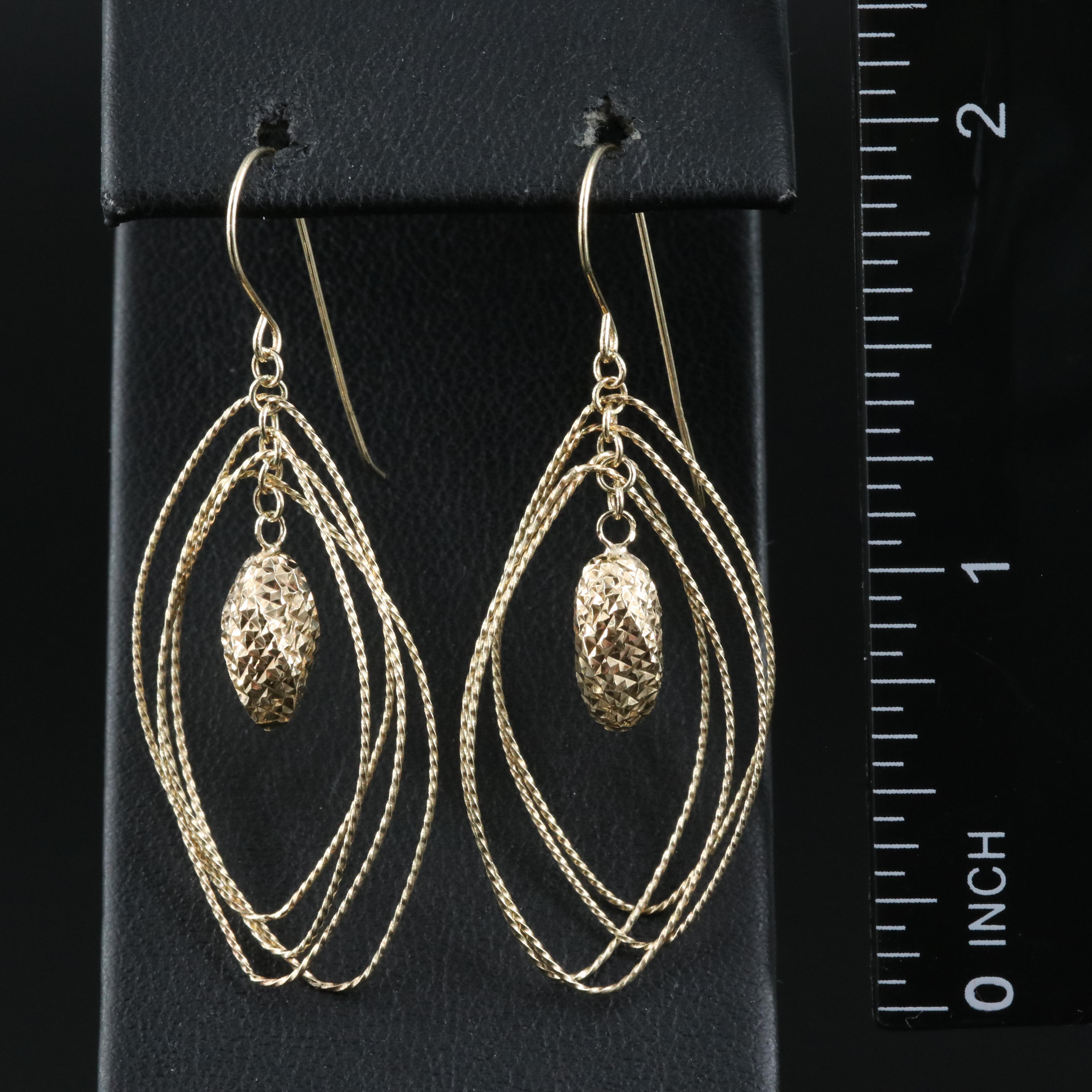 14K Drop Earrings