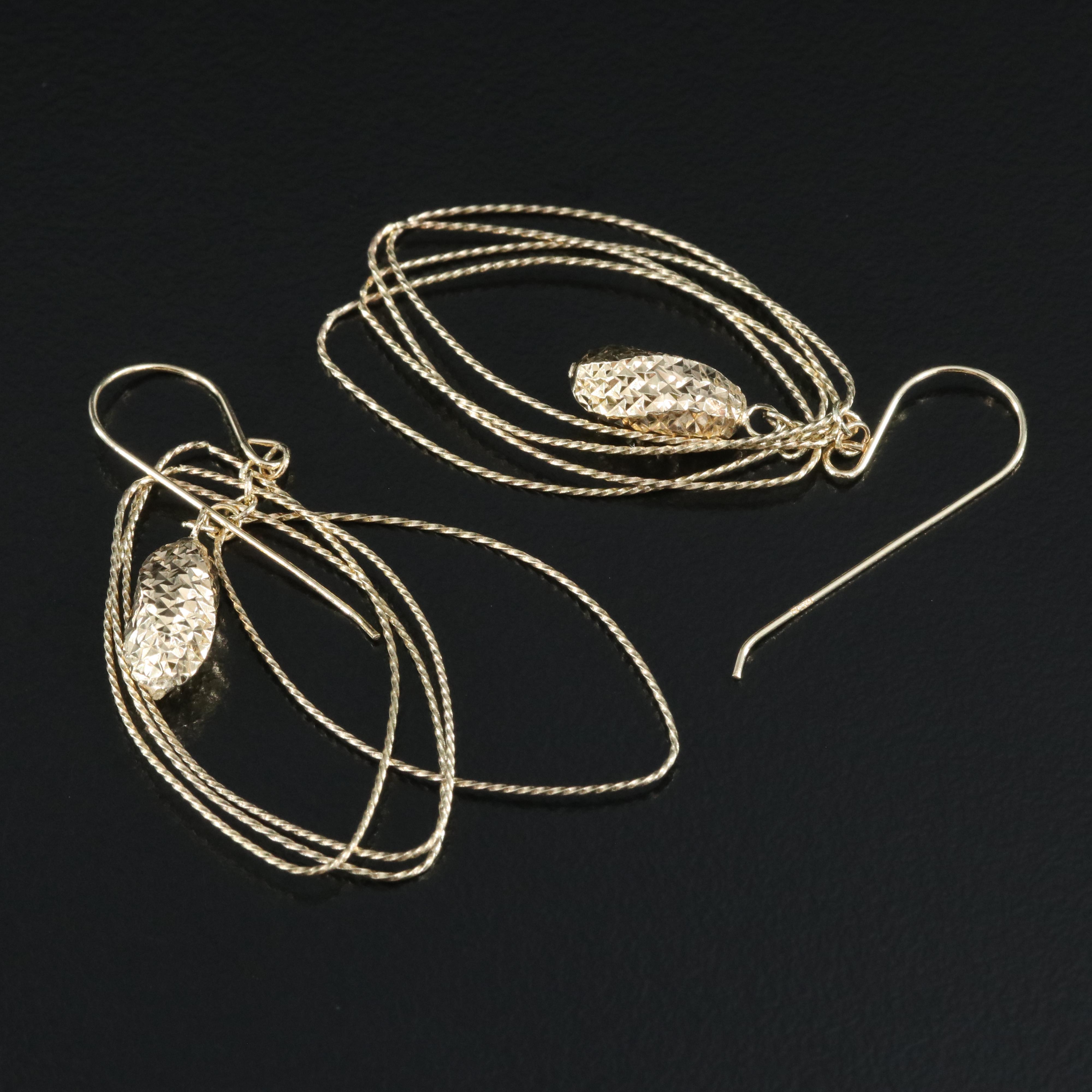 14K Drop Earrings