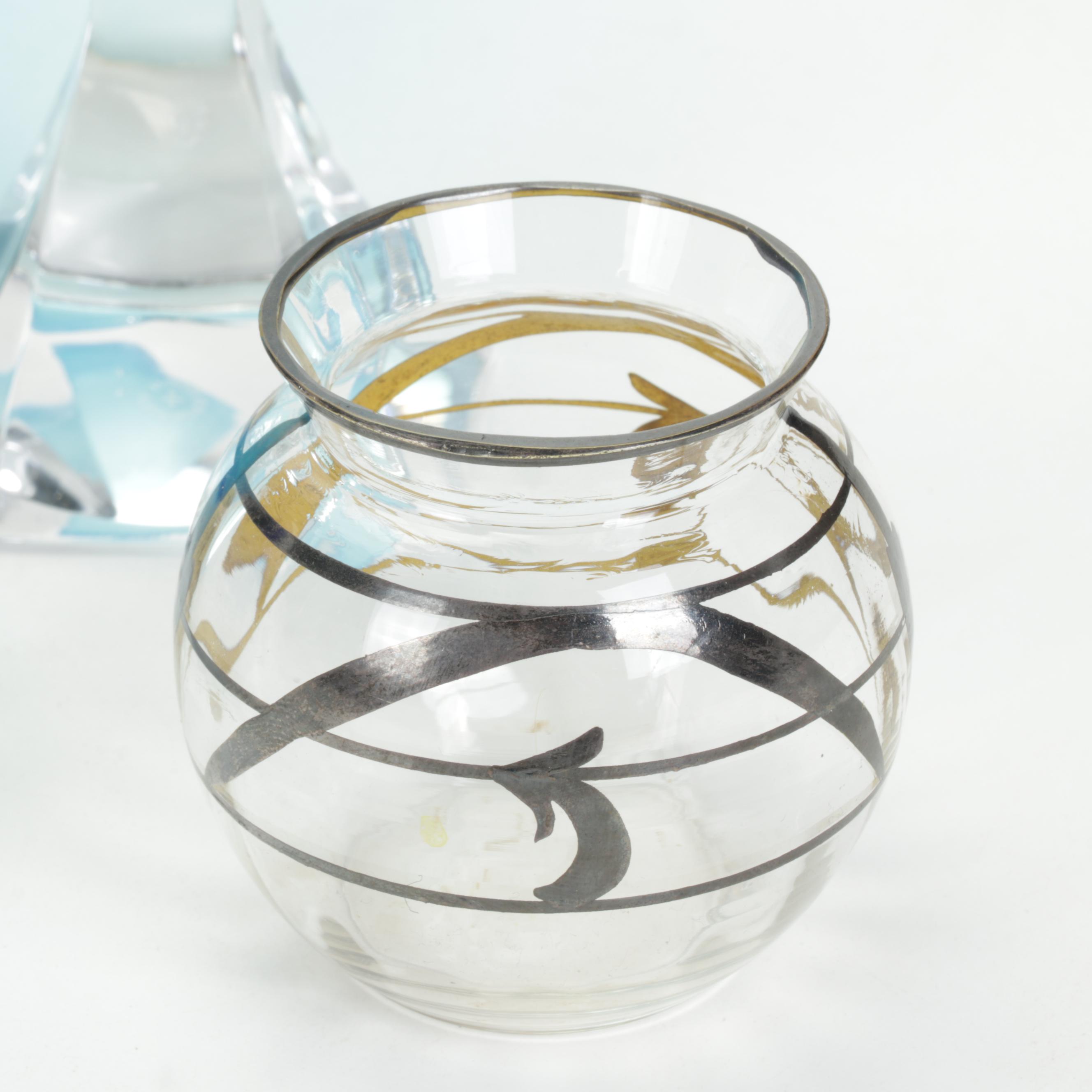 Villeroy & Boch Candlestick, Blue Glass Stretch Glass Bowl, and More