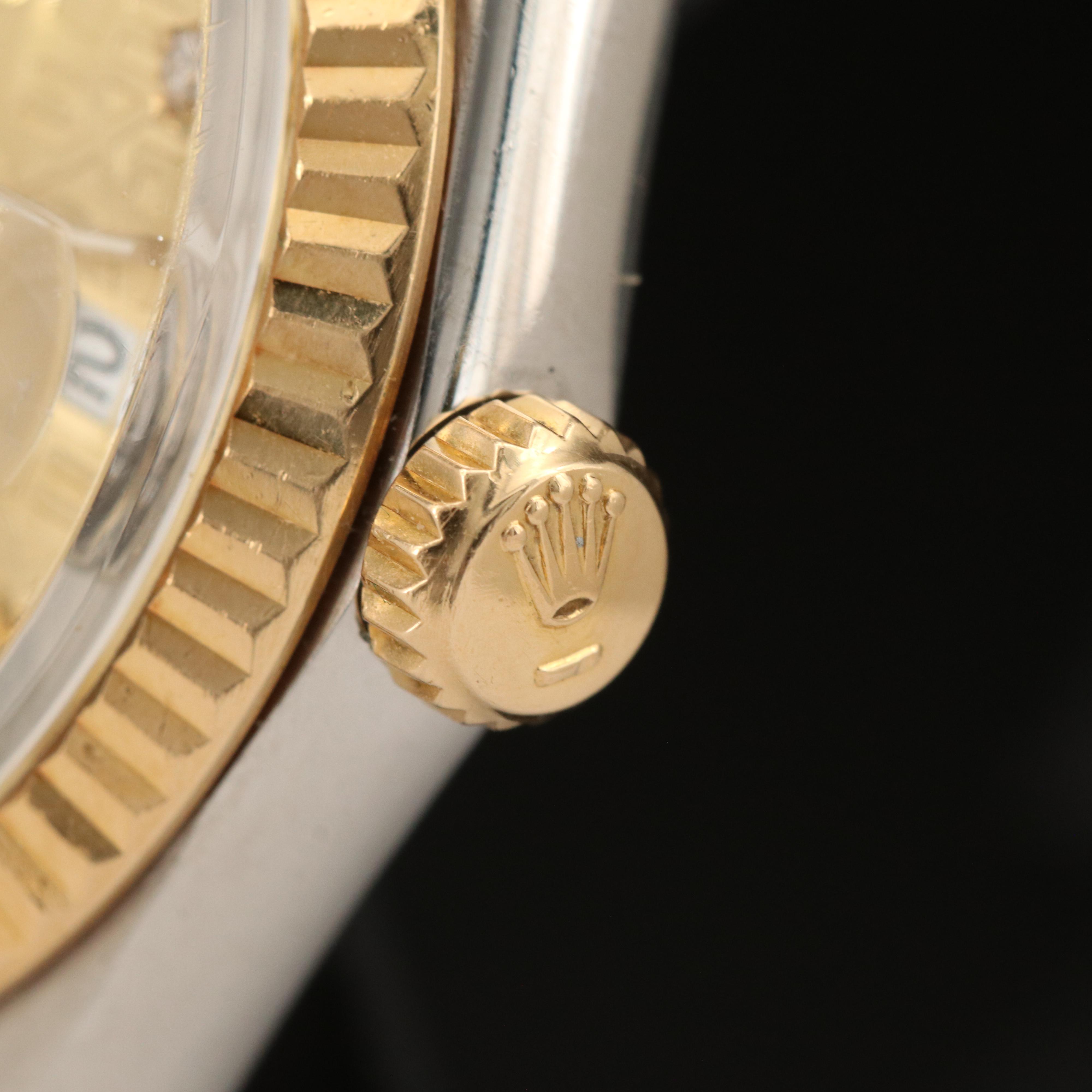 1987 Rolex Oyster Perpetual Datejust Jubilee Diamond Dial Watch