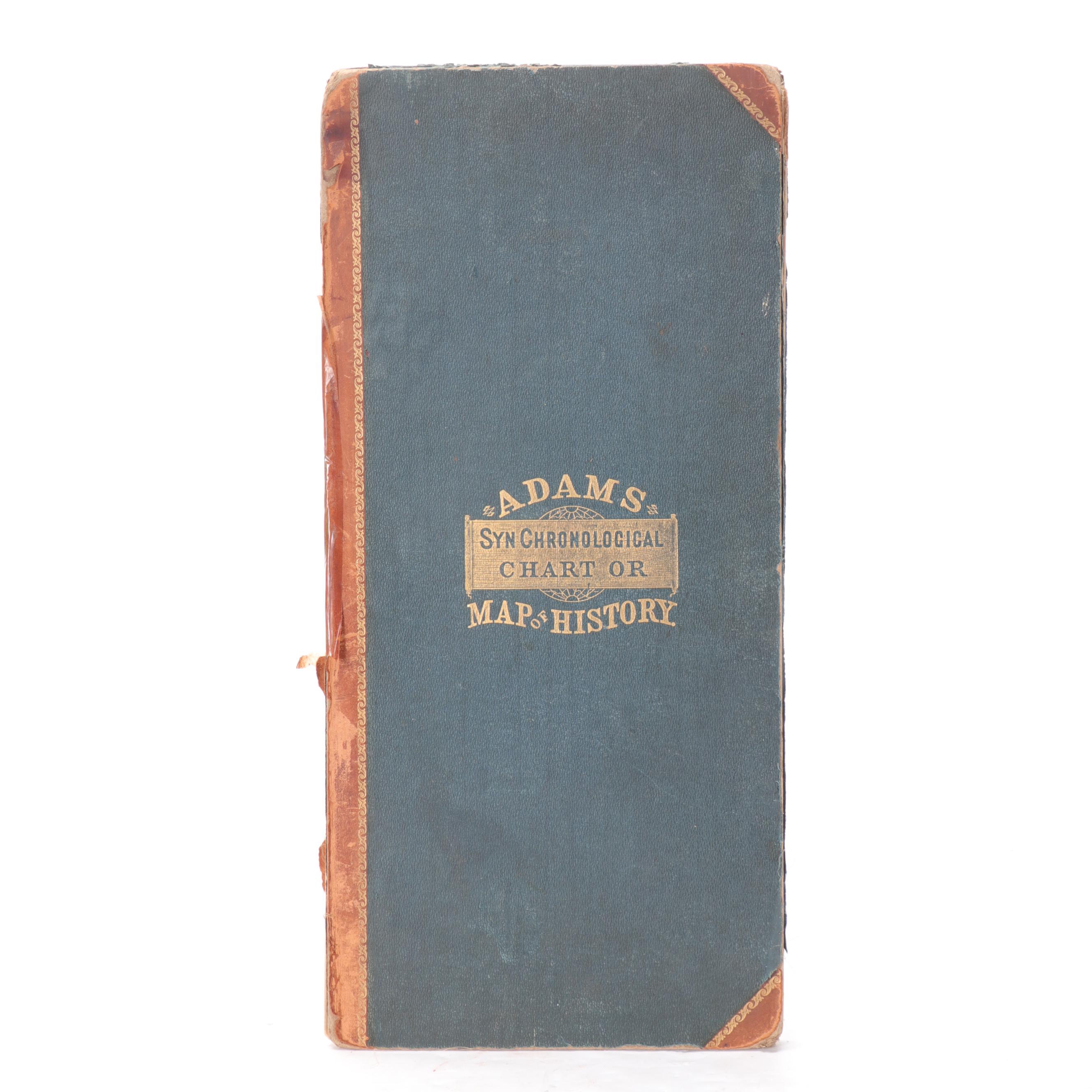 "Adams Synchronological Chart or Map of History" Timeline Folio, circa 1881