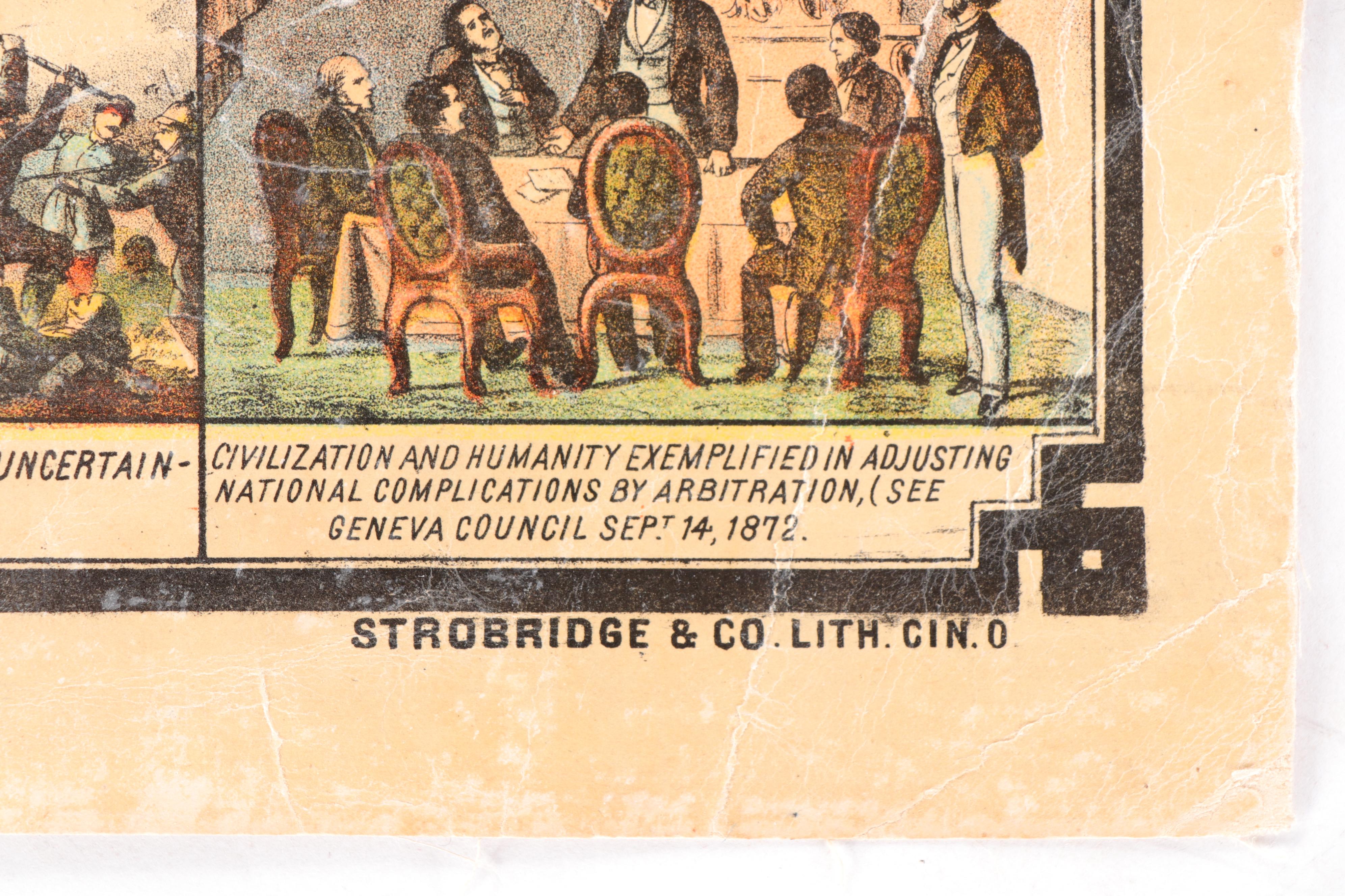 "Adams Synchronological Chart or Map of History" Timeline Folio, circa 1881