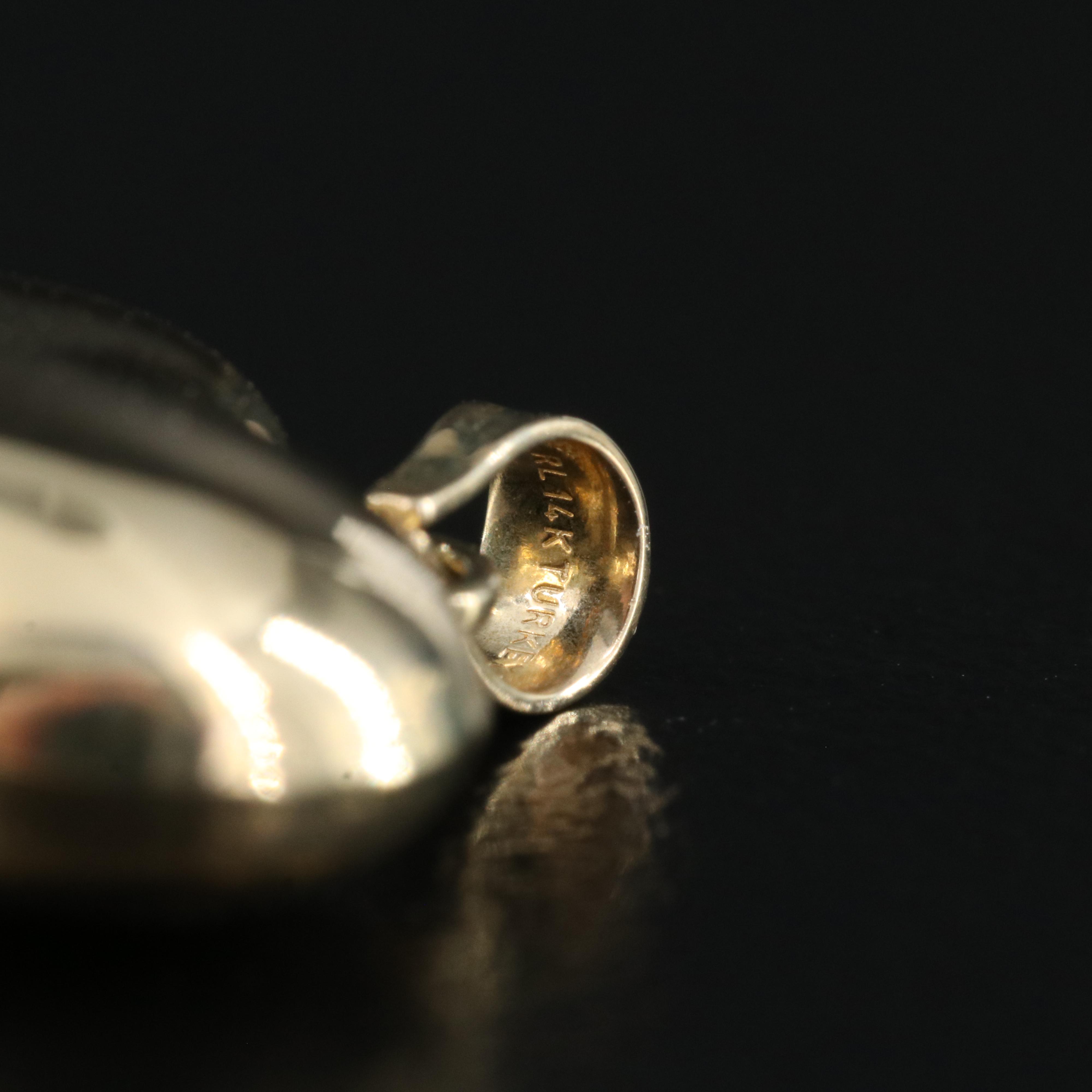 14K Puff Heart Pendant