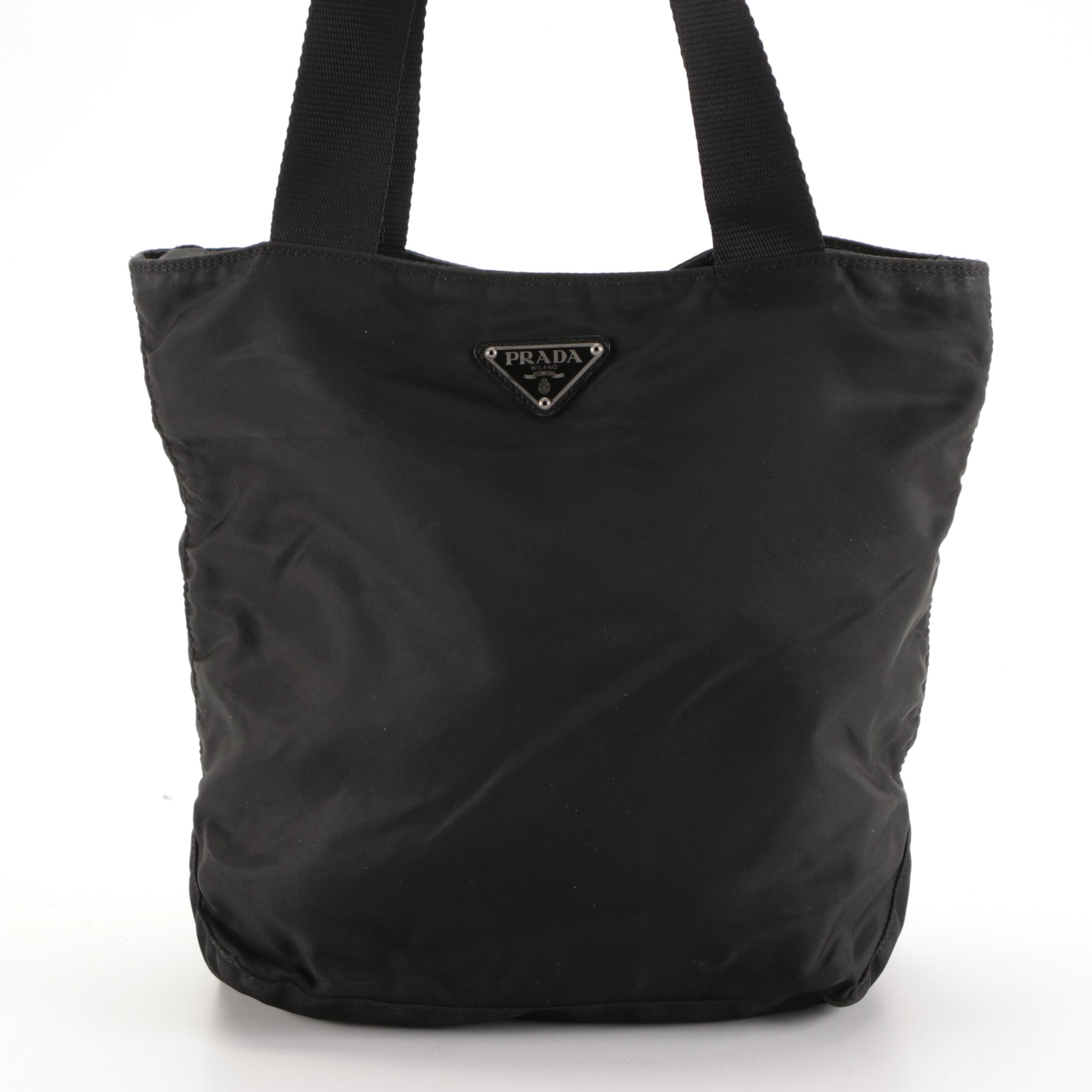 Prada Black Tessuto Nylon Shoulder Bag