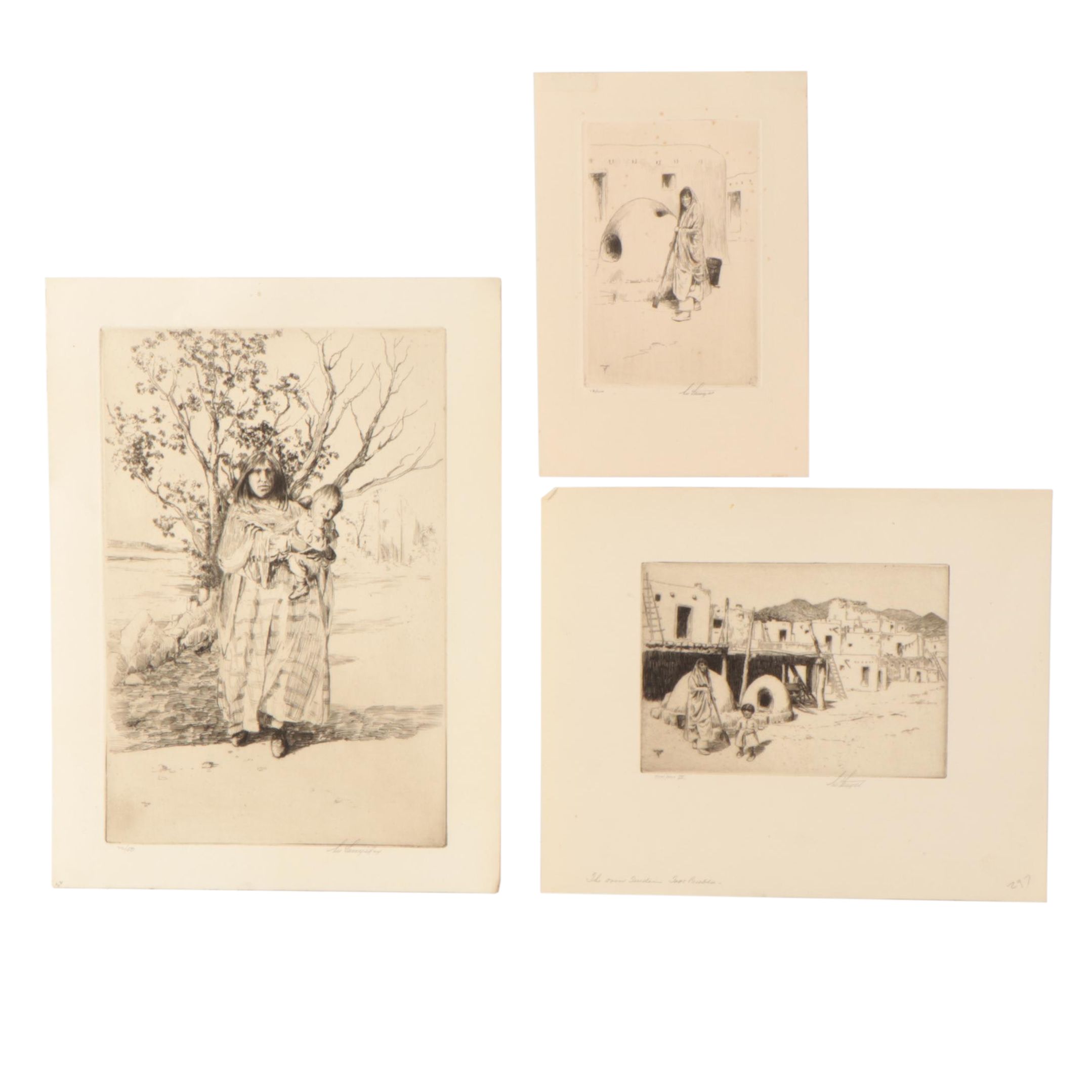 Lee Sturges Etchings Including "A Hopi Madonna"