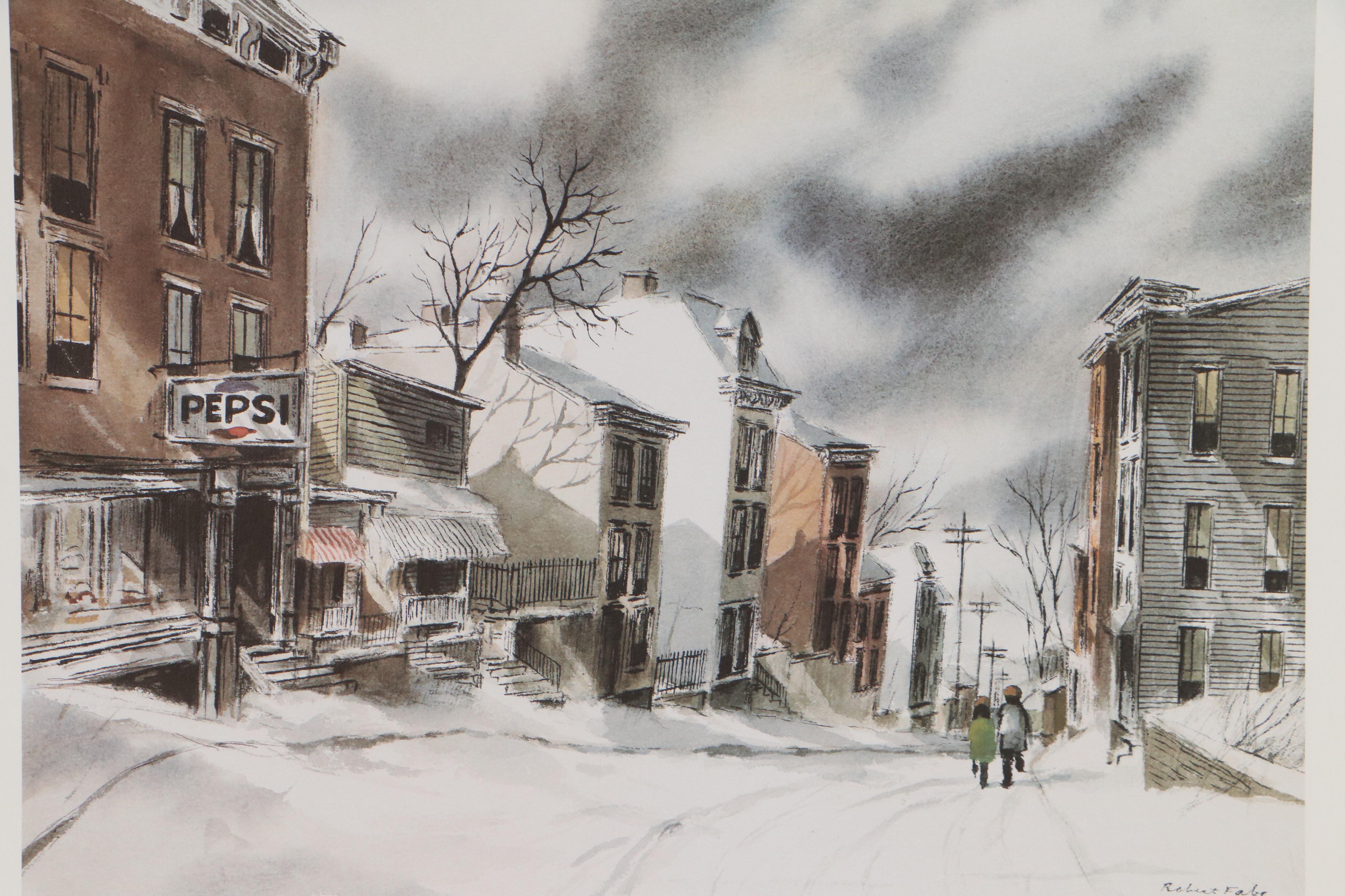 Robert Fabe Offset Lithographs Including "December Afternoon," Late 20th Century