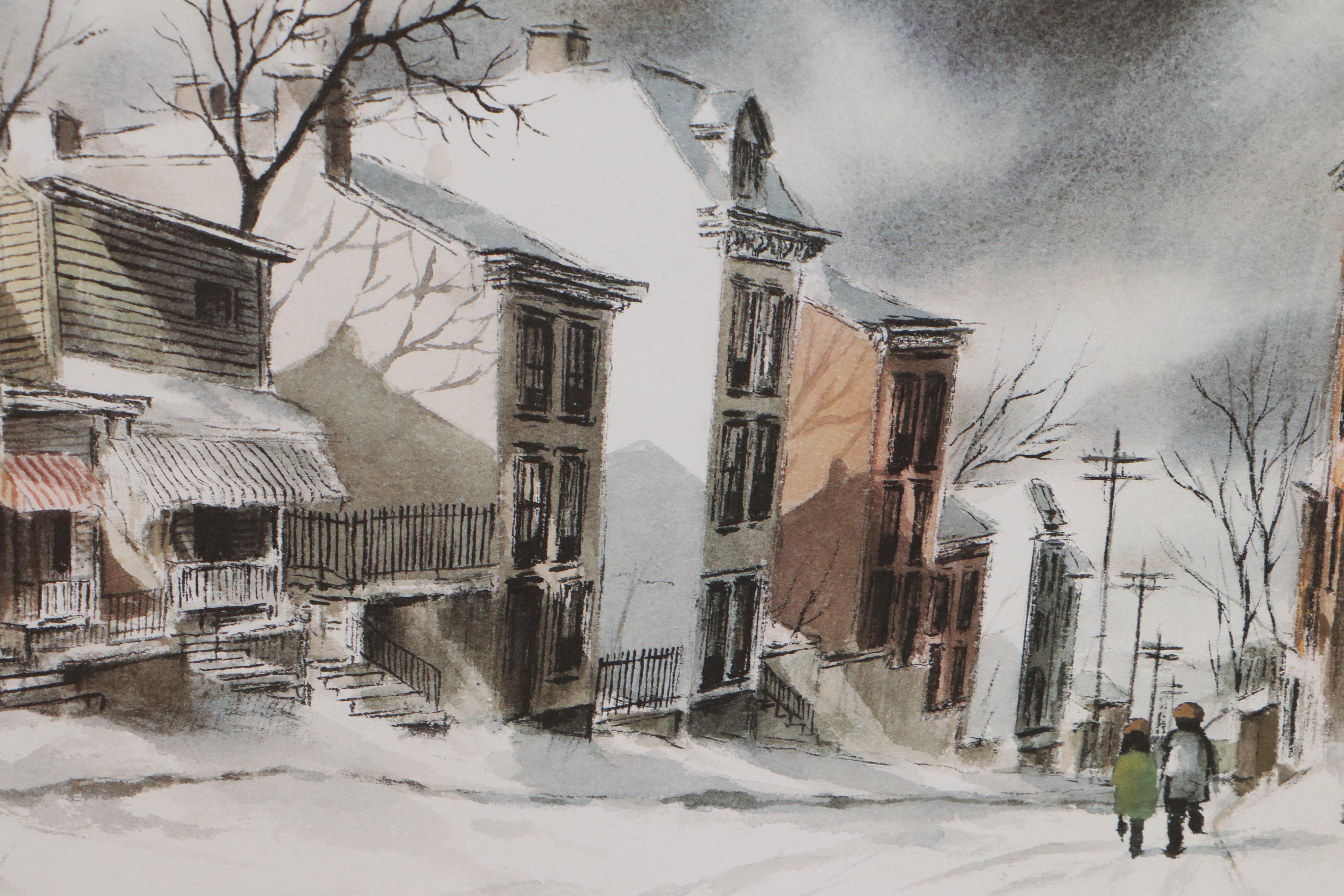 Robert Fabe Offset Lithographs Including "December Afternoon," Late 20th Century