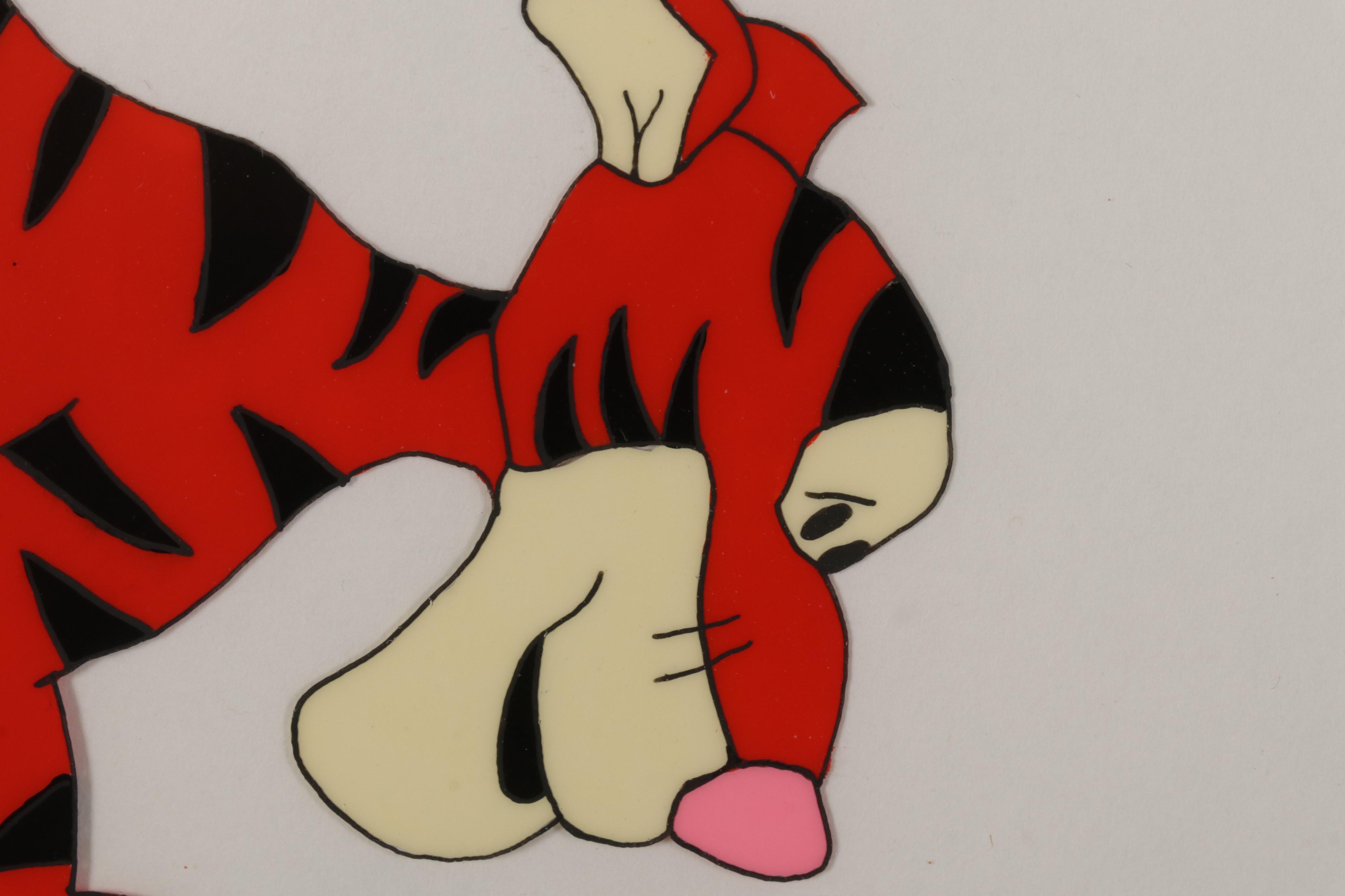 Hand-Painted Animation Cel of Winnie the Pooh and Tigger, 1996