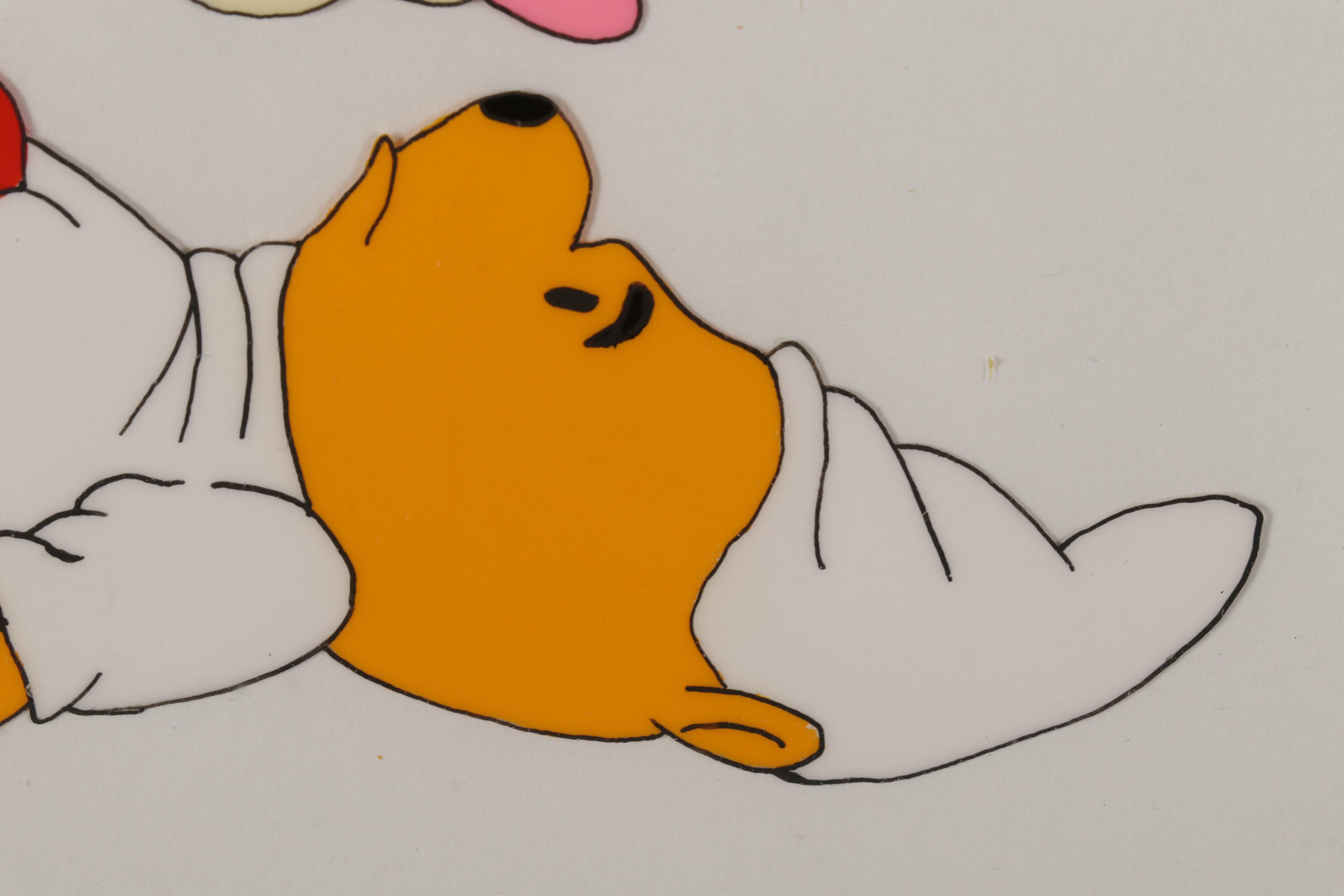 Hand-Painted Animation Cel of Winnie the Pooh and Tigger, 1996