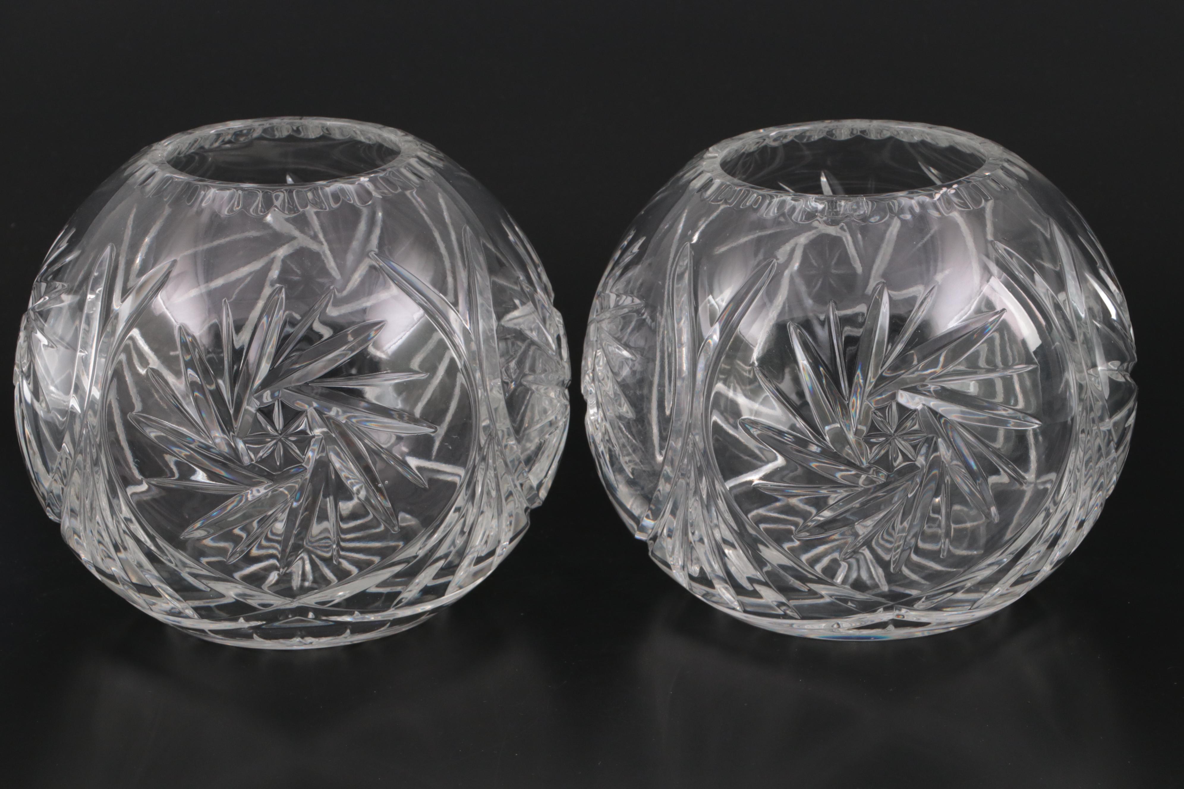 Crystal Clear Industries "Essex" and Other Crystal Rose Bowls