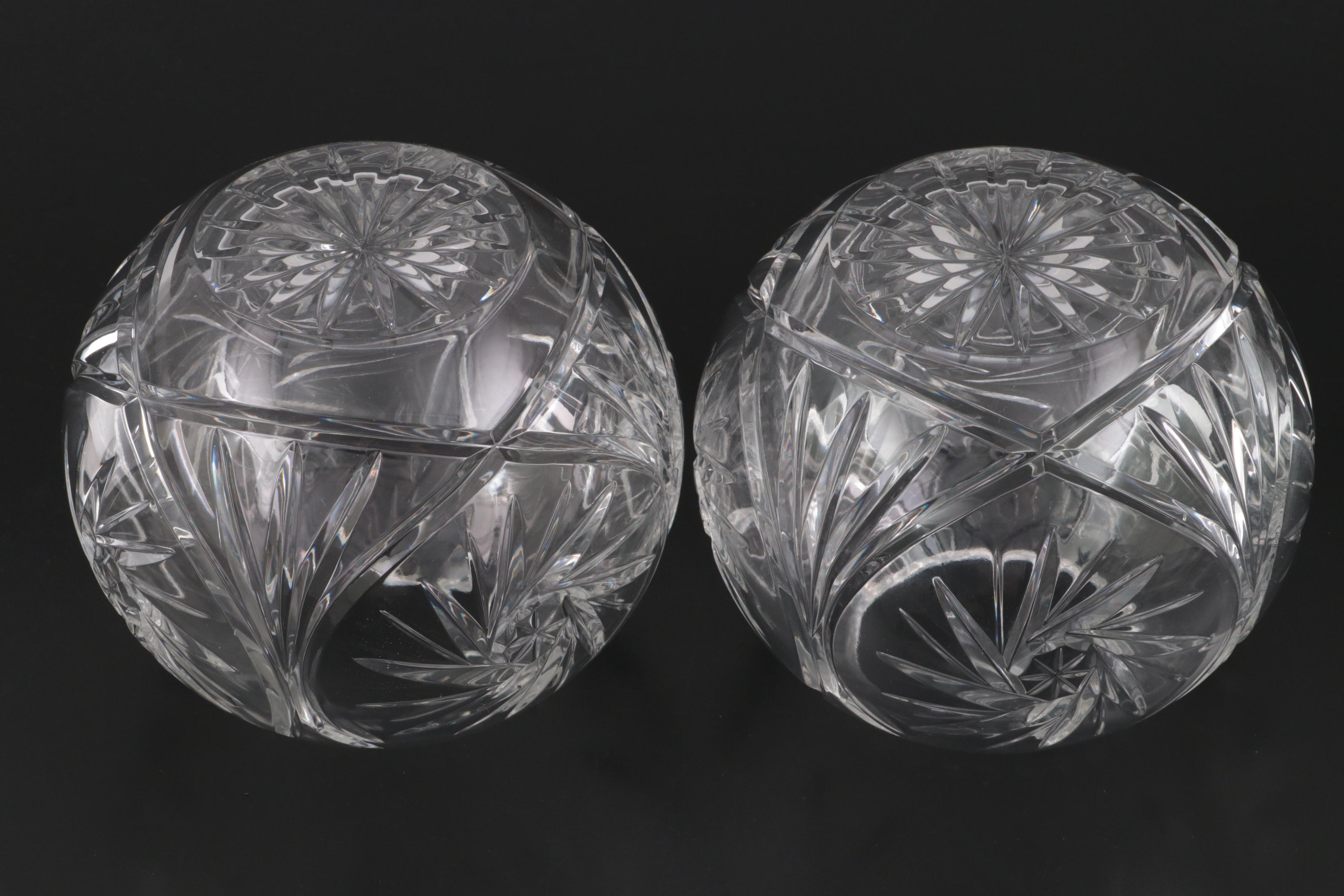 Crystal Clear Industries "Essex" and Other Crystal Rose Bowls