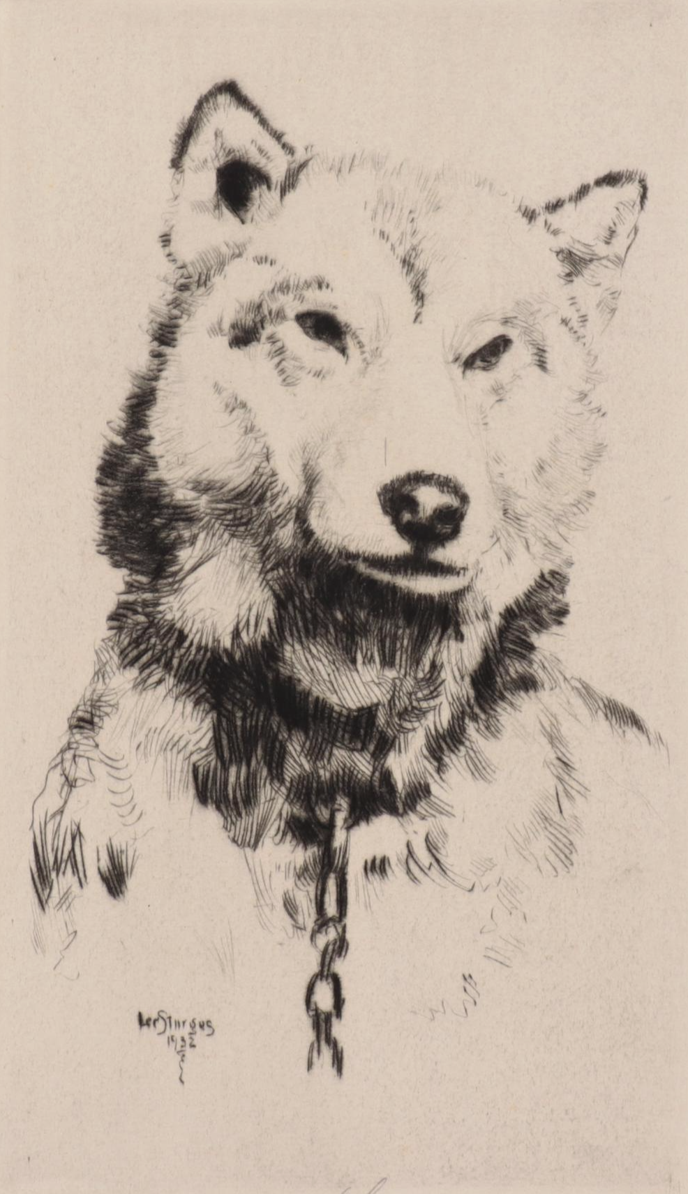 Lee Sturges Etchings of Dogs, Early 20th Century