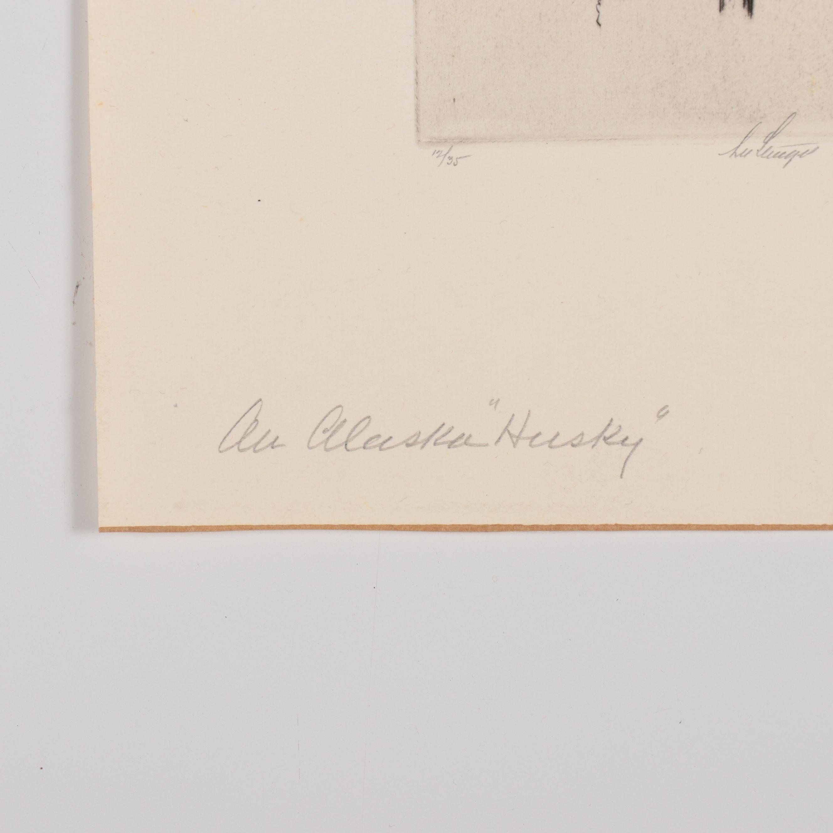 Lee Sturges Etchings of Dogs, Early 20th Century